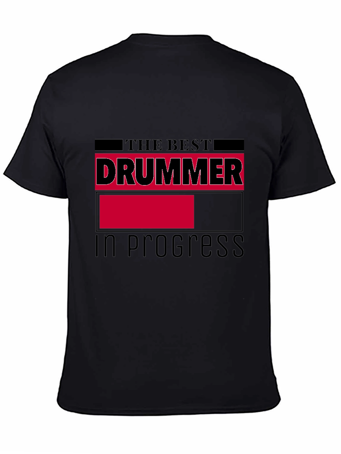Best Drummer in Progress Black Graphic Tee