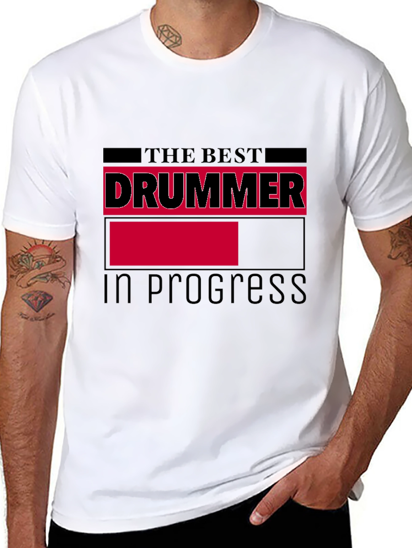 Best Drummer in Progress Black Graphic Tee