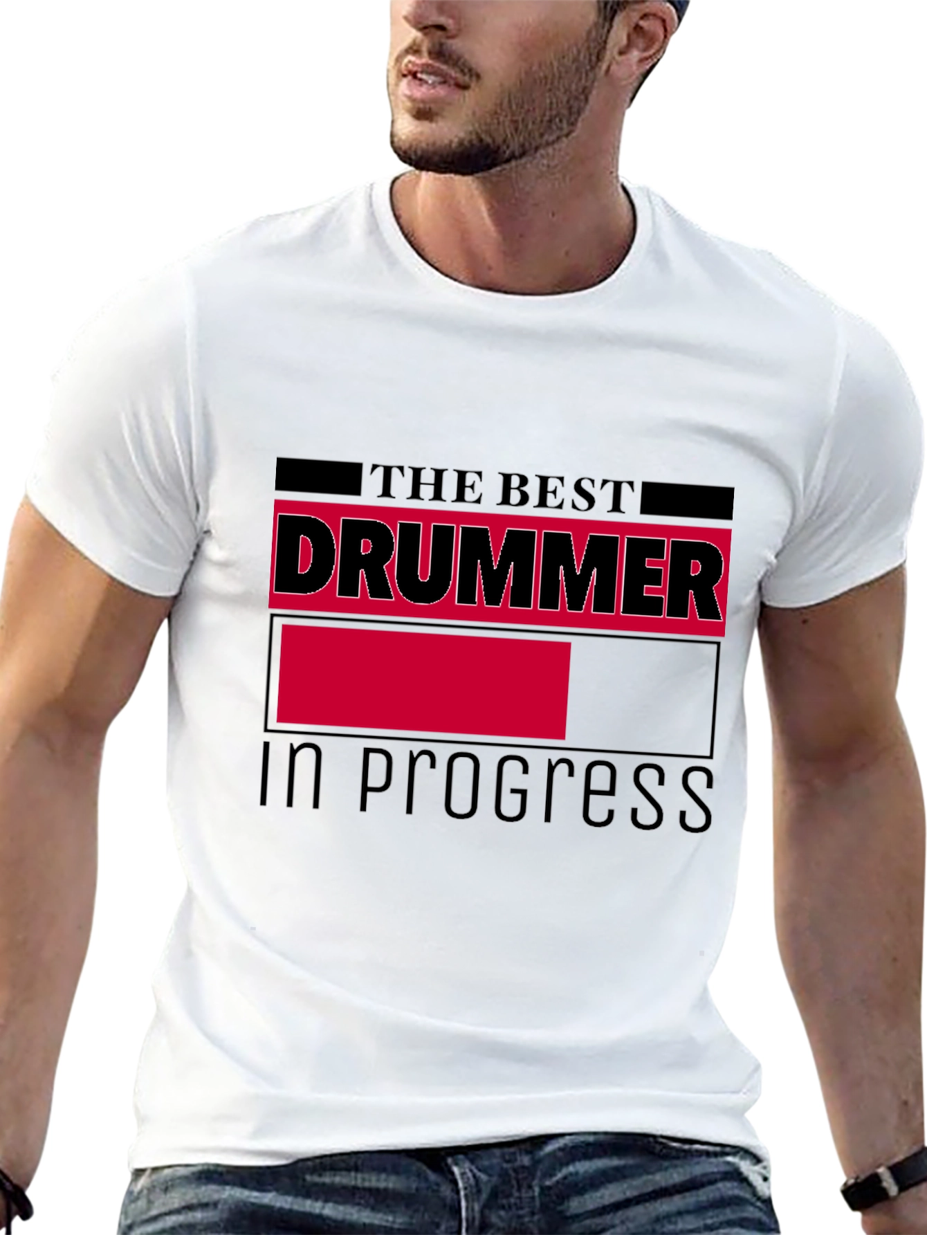 Best Drummer in Progress Black Graphic Tee