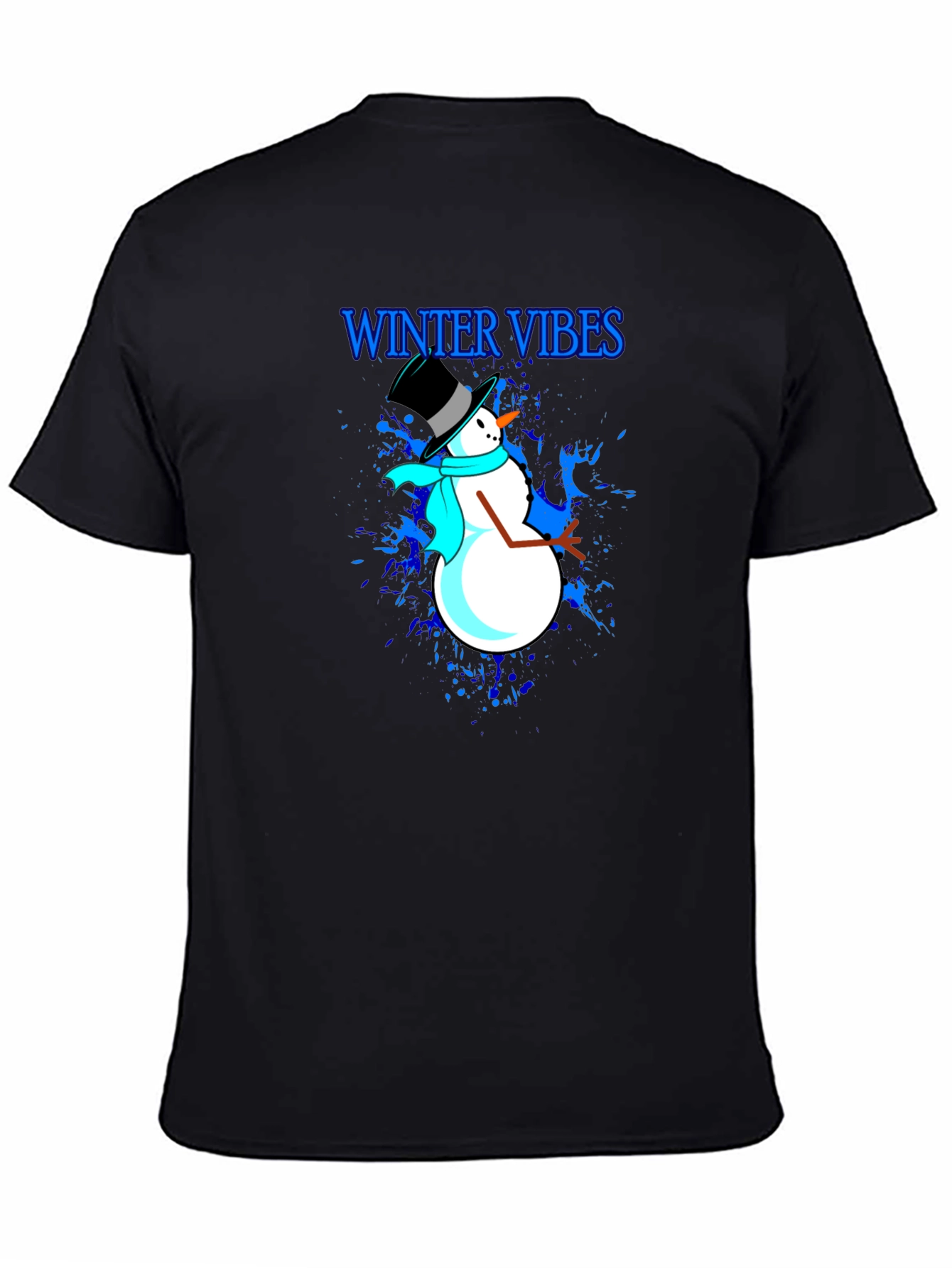 Winter Vibes Snowman Graphic T-Shirt