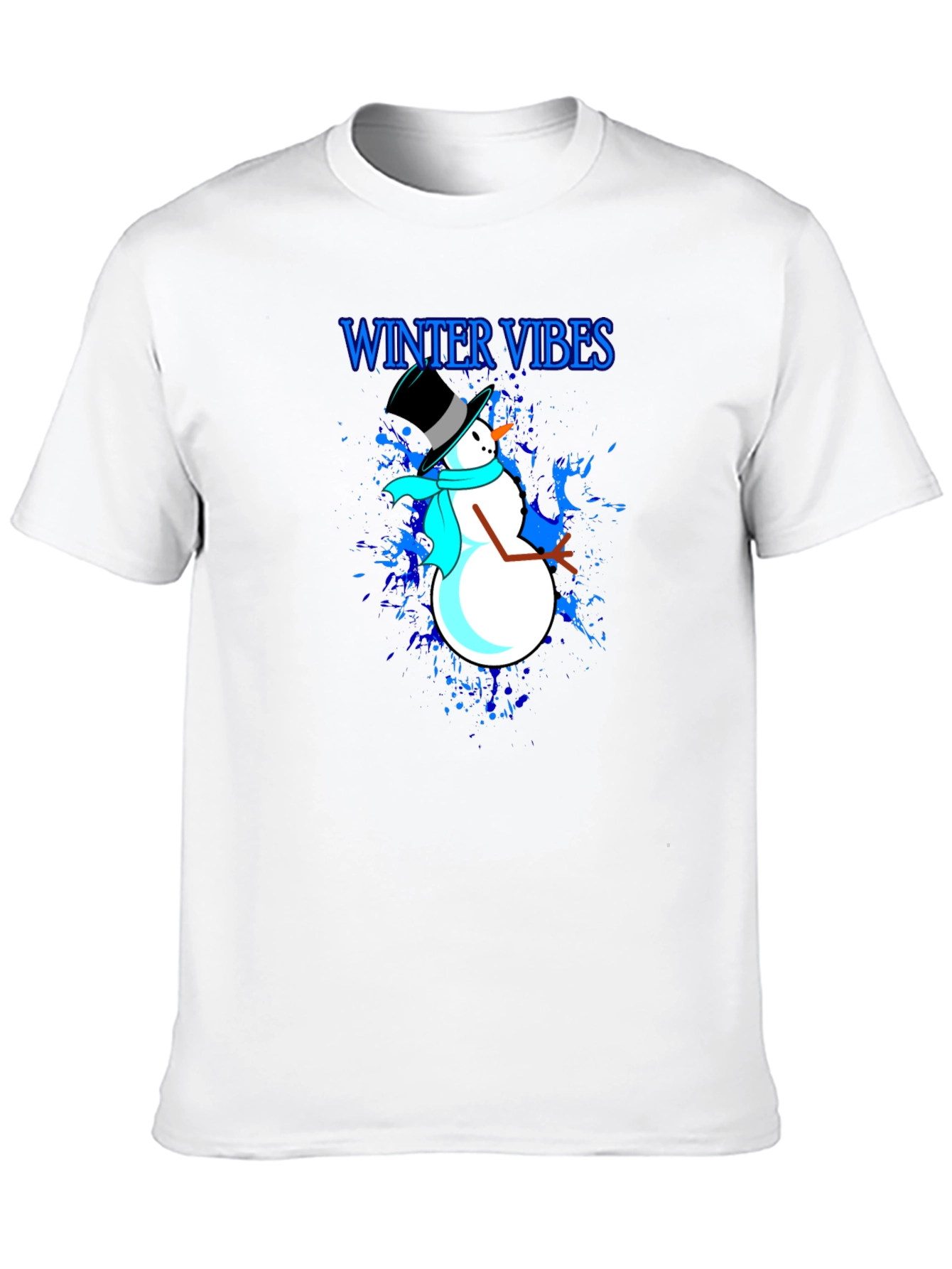 Winter Vibes Snowman Graphic T-Shirt