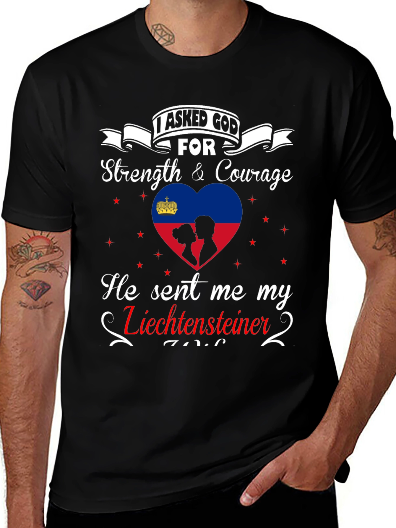 Liechtensteiner Strength & Courage Graphic Tee