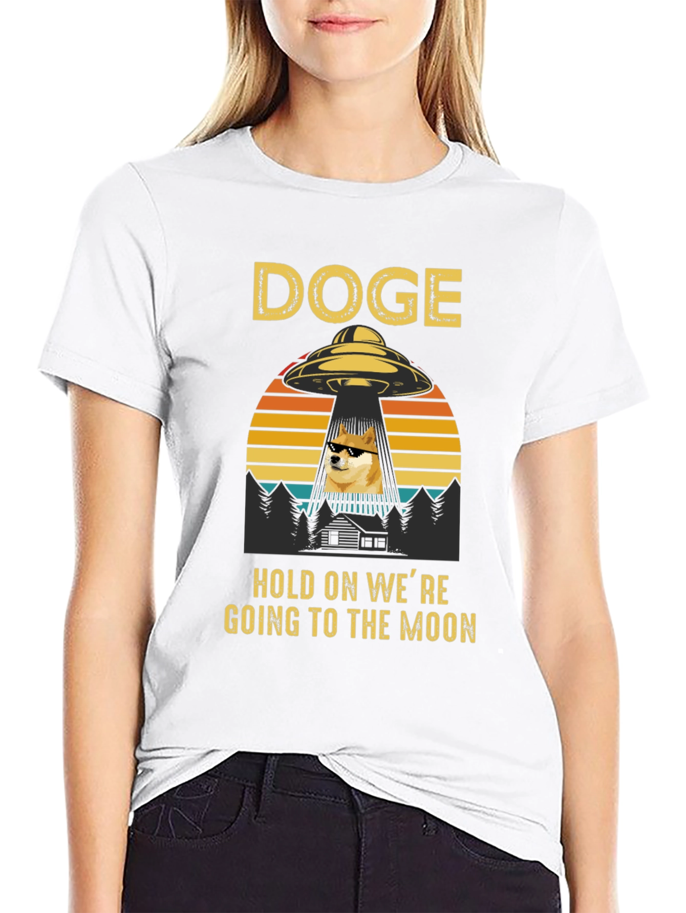Doge Going to the Moon T-Shirt