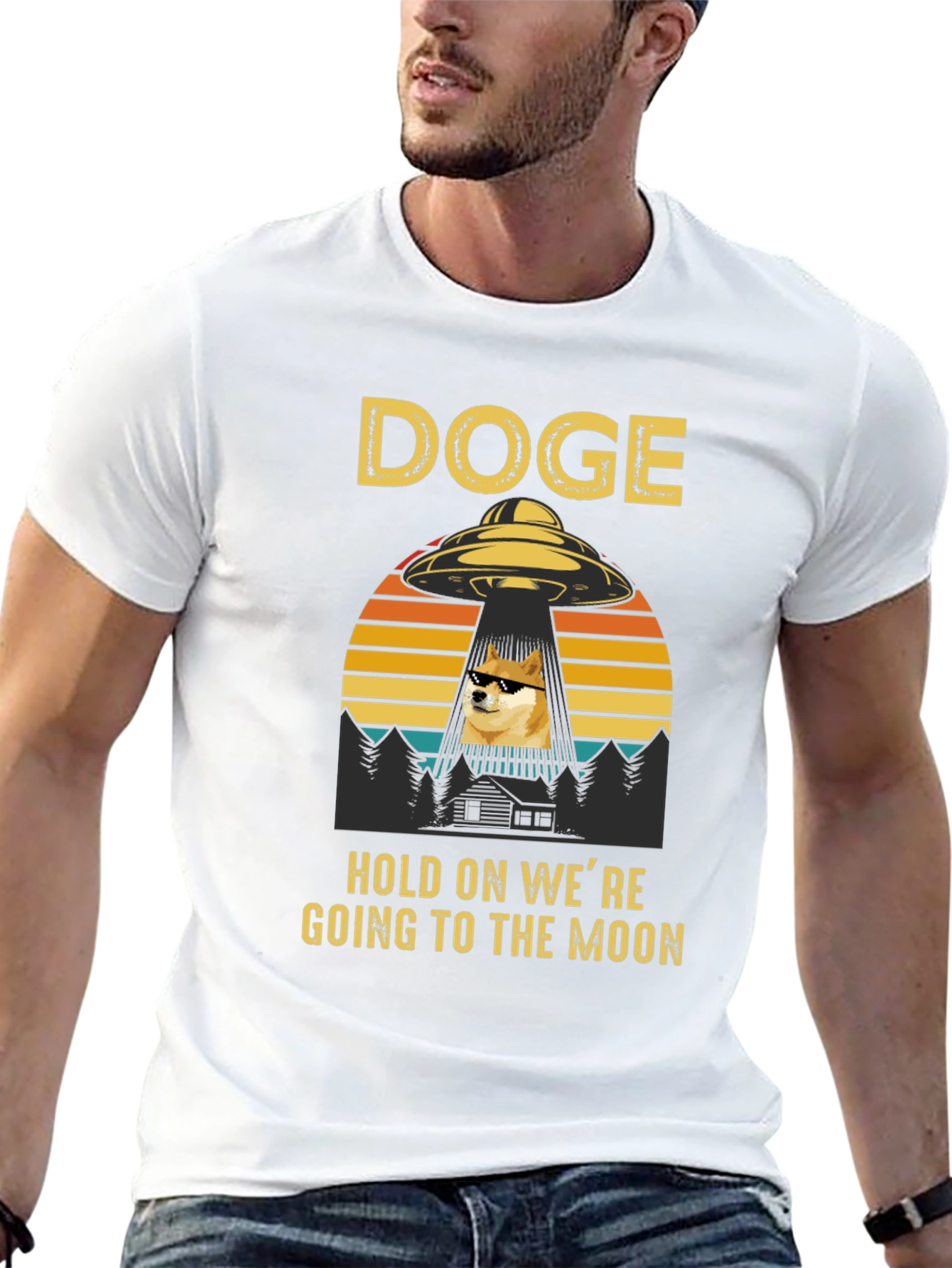 Doge Going to the Moon T-Shirt