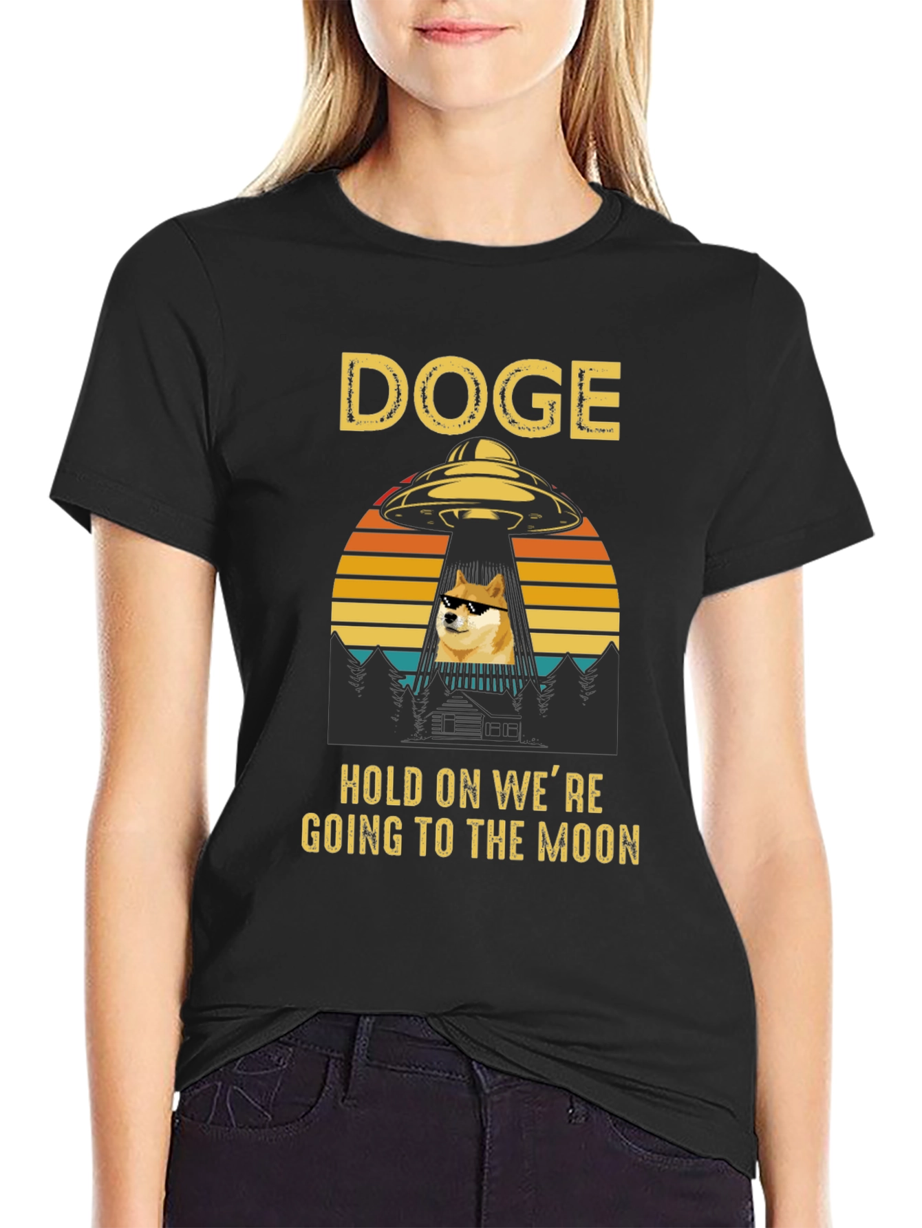 Doge Going to the Moon T-Shirt