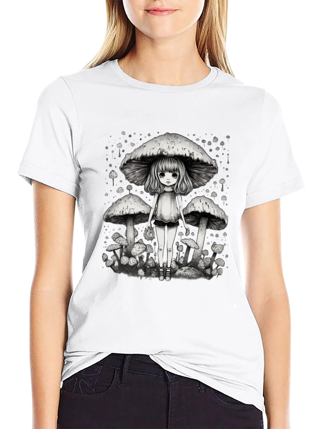 Mushroom Girl Graphic Tee