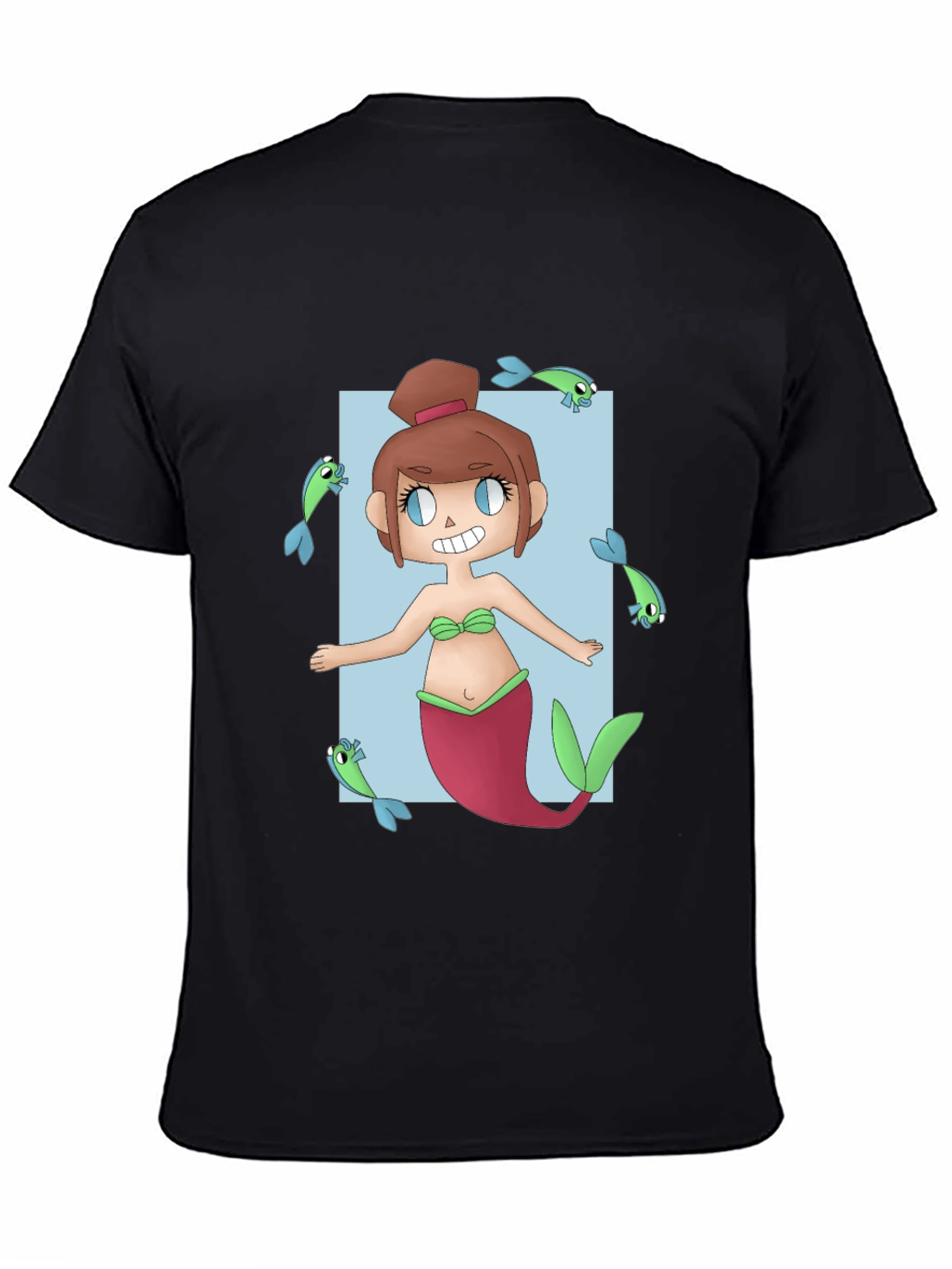 Mermaid Graphic Tee - Unique Cartoon Design