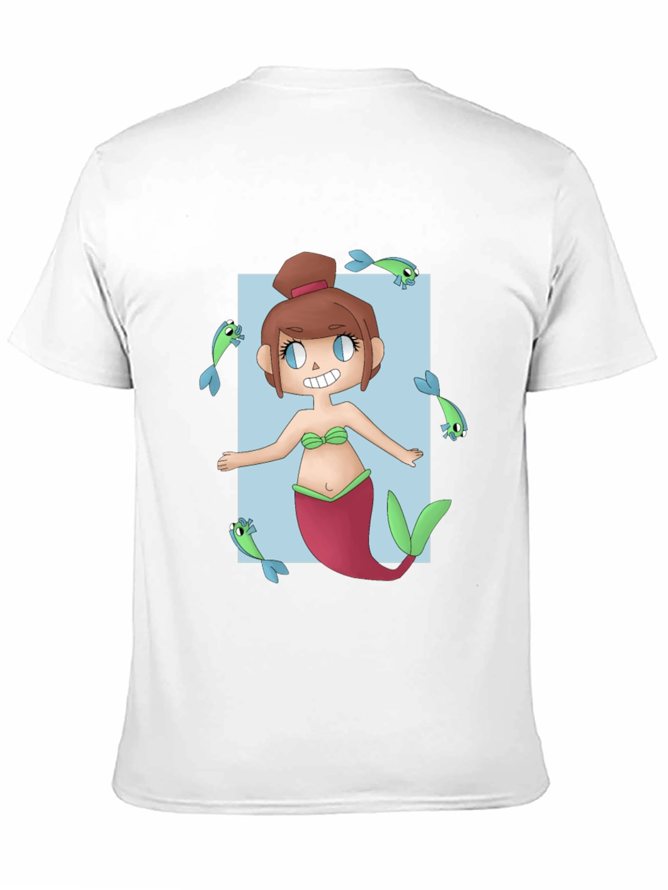 Mermaid Graphic Tee - Unique Cartoon Design