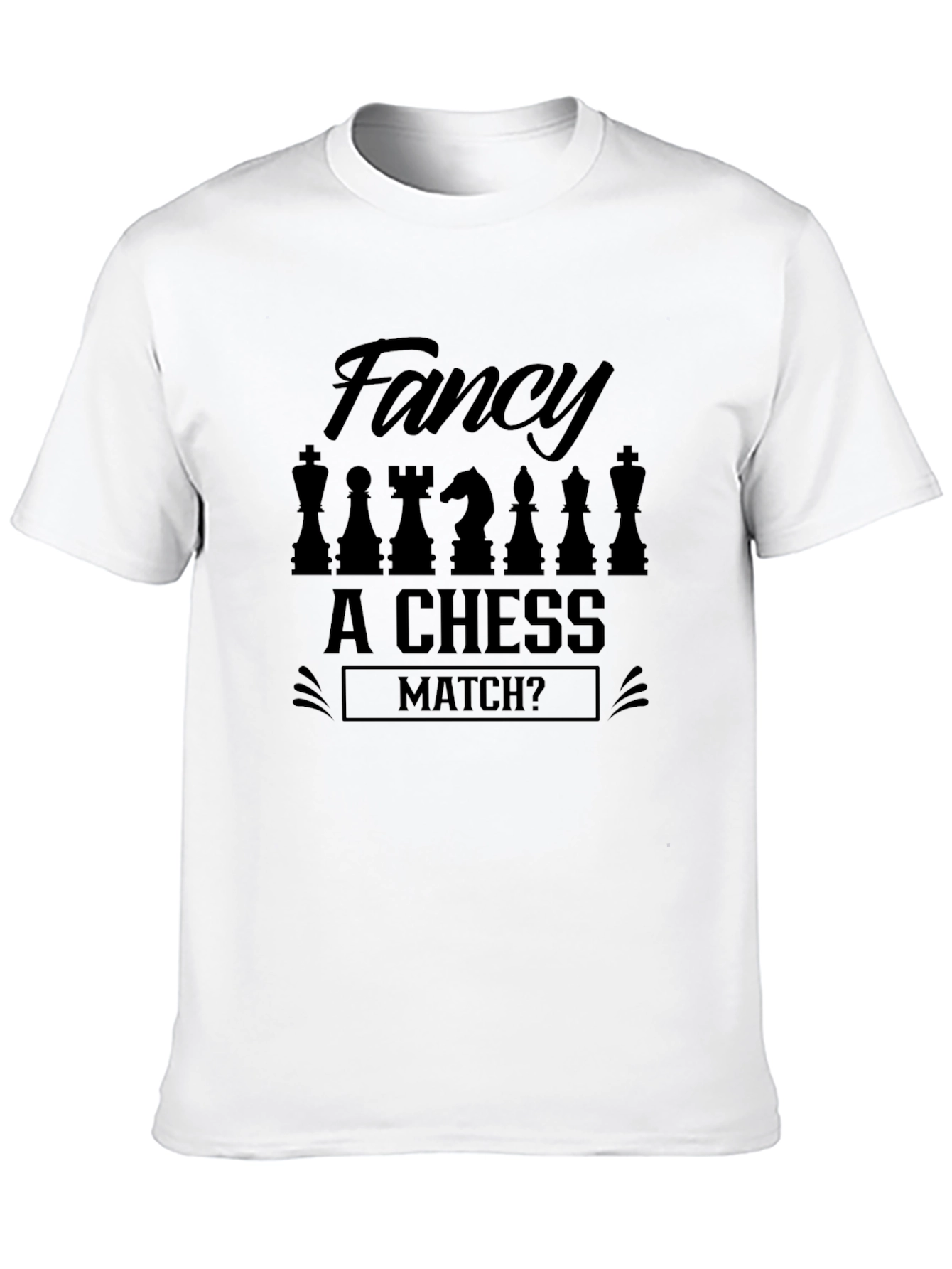 Fancy A Chess Match? Mens Black Graphic Tee