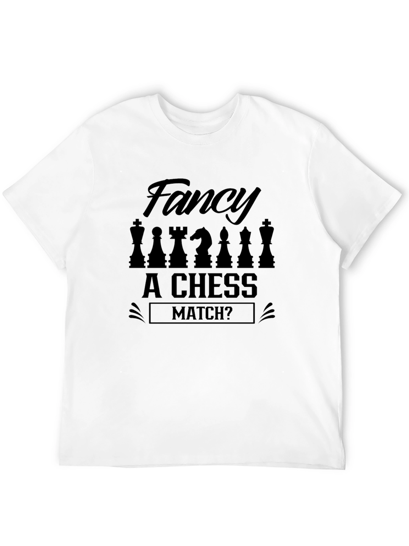 Fancy A Chess Match? Mens Black Graphic Tee