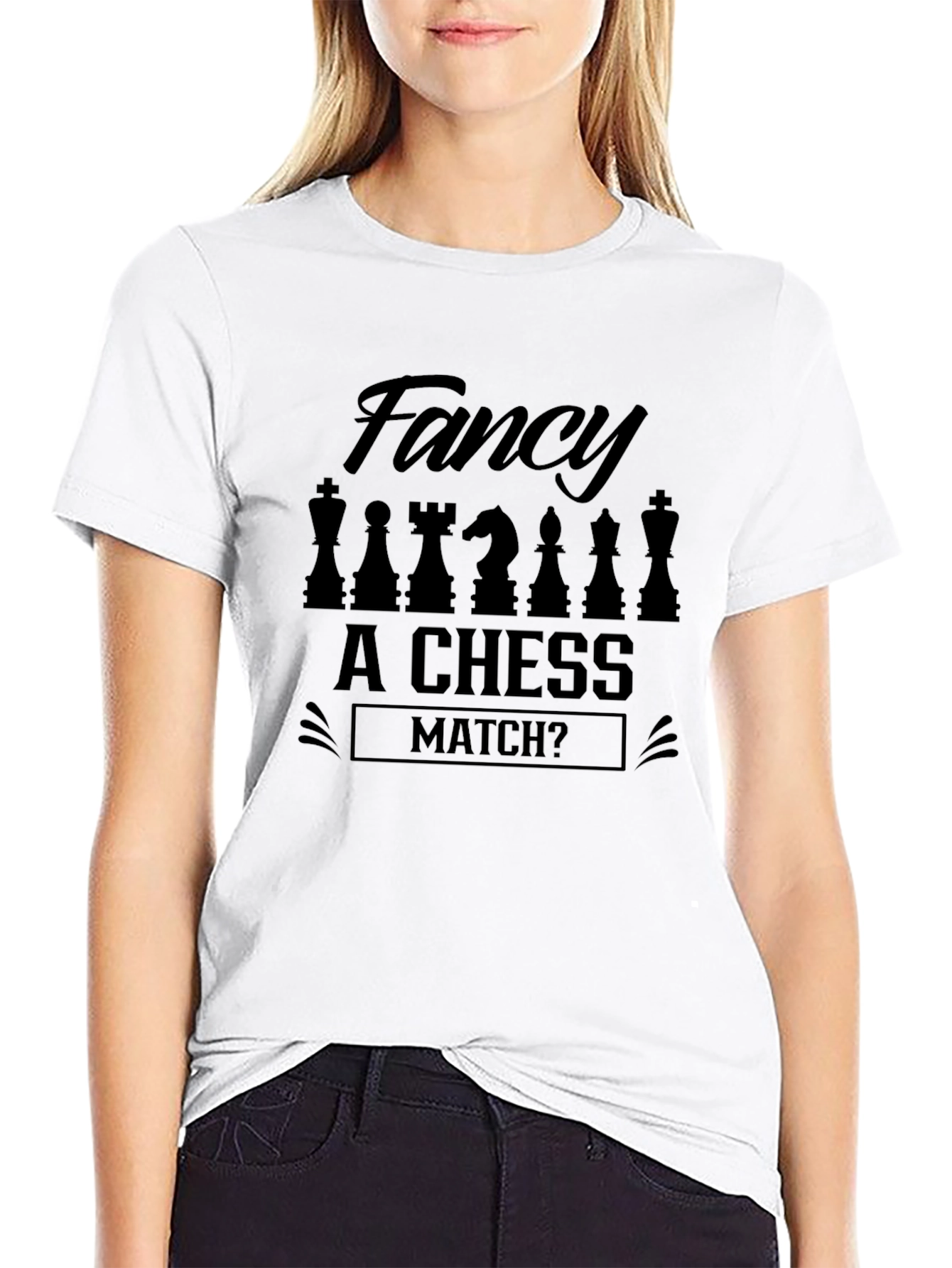 Fancy A Chess Match? Mens Black Graphic Tee