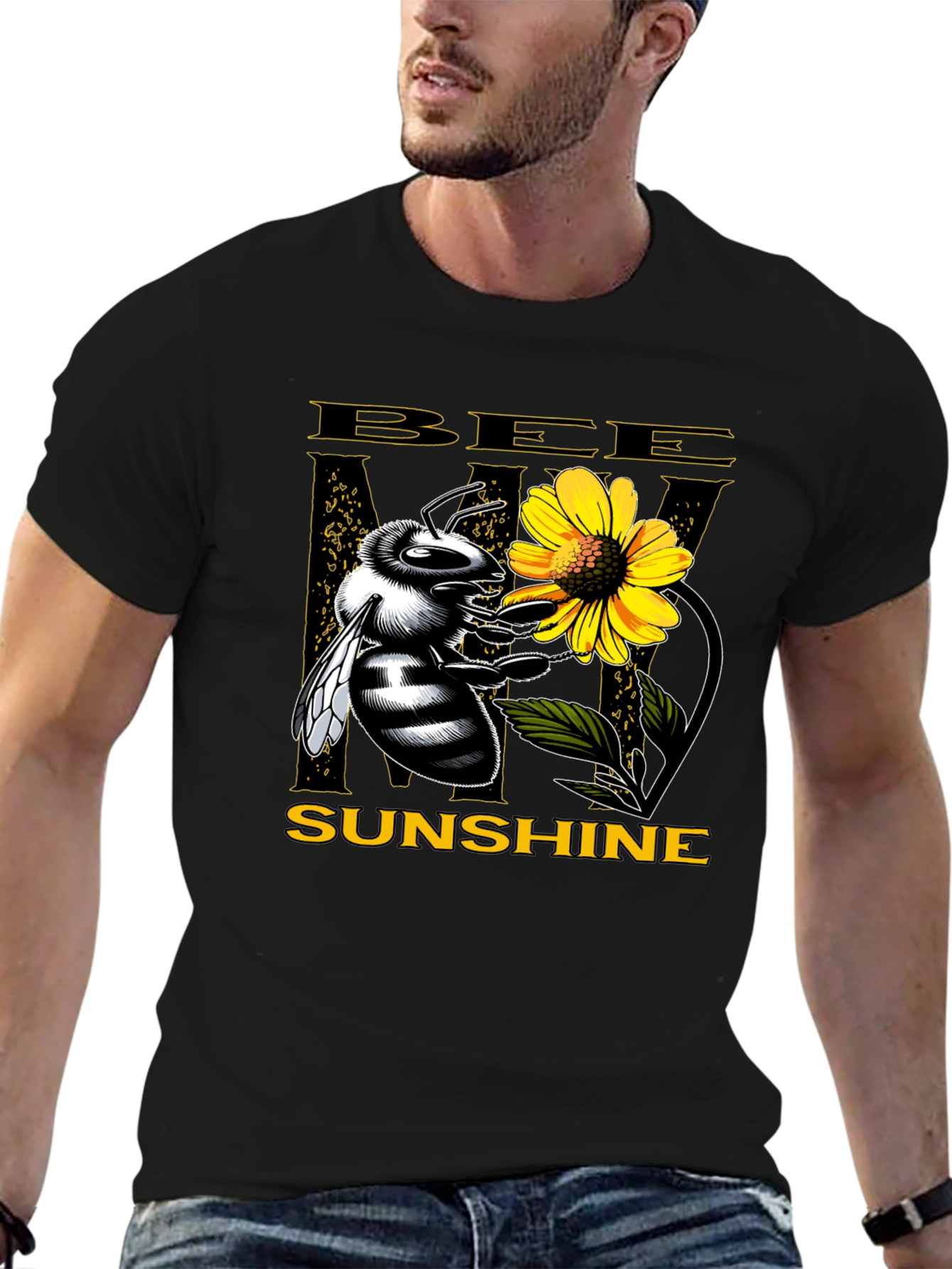 Bee My Sunshine Graphic Tee - Black