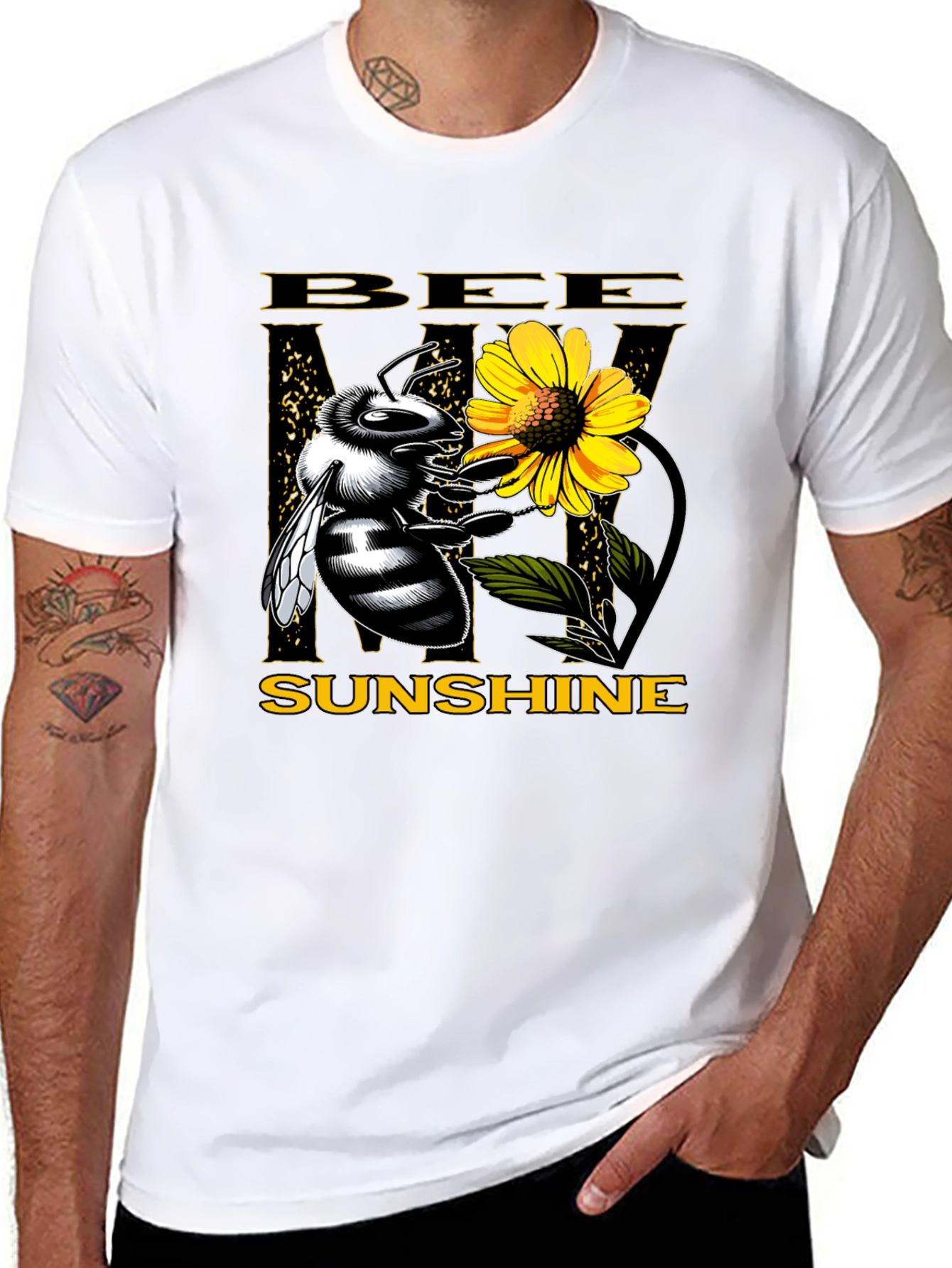 Bee My Sunshine Graphic Tee - Black