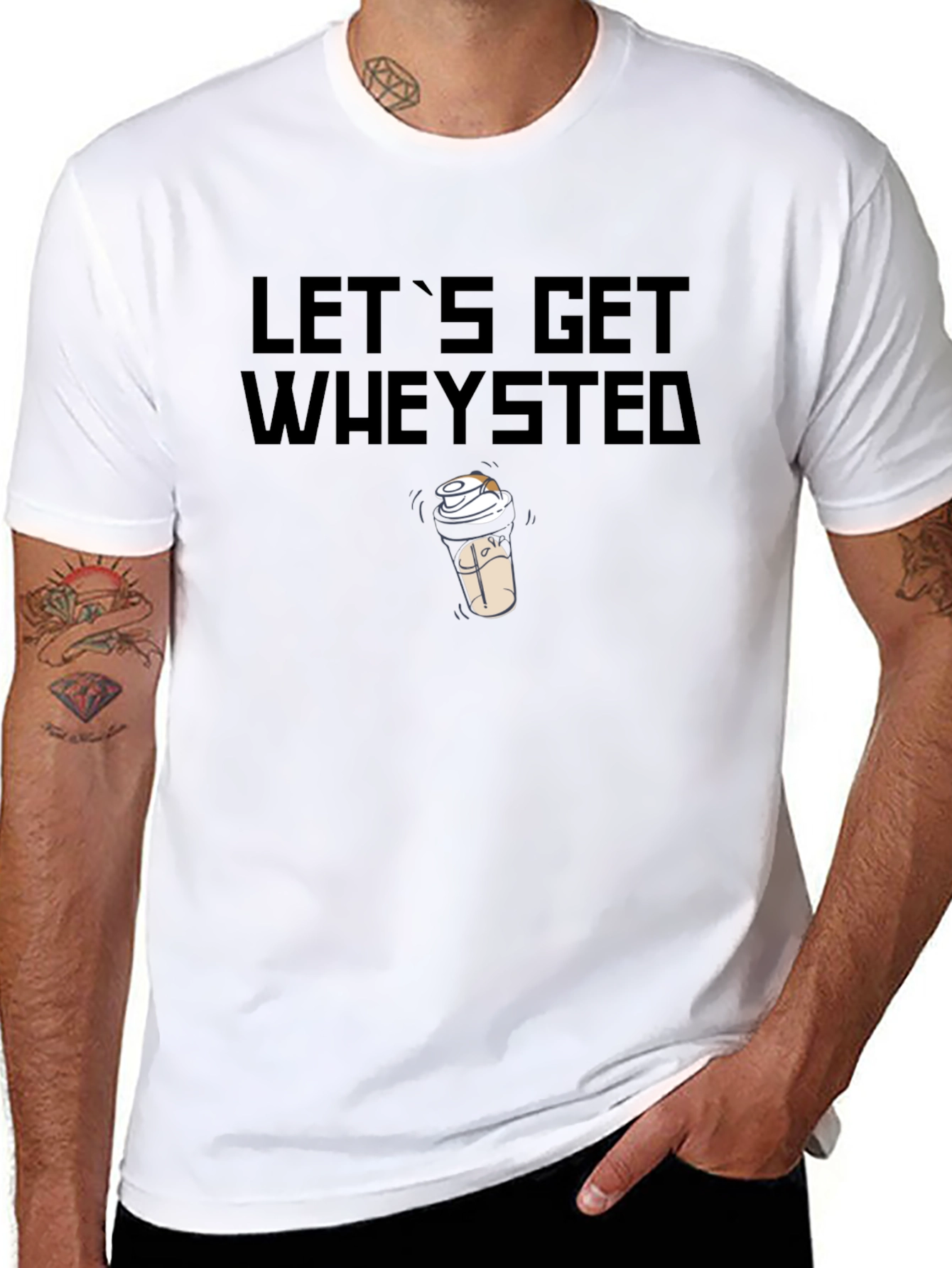 Lets Get Wheysted Black T-Shirt