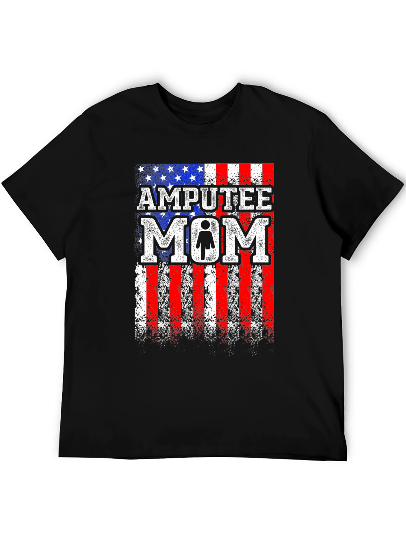 Amputee Mom Patriotic USA Flag T-Shirt