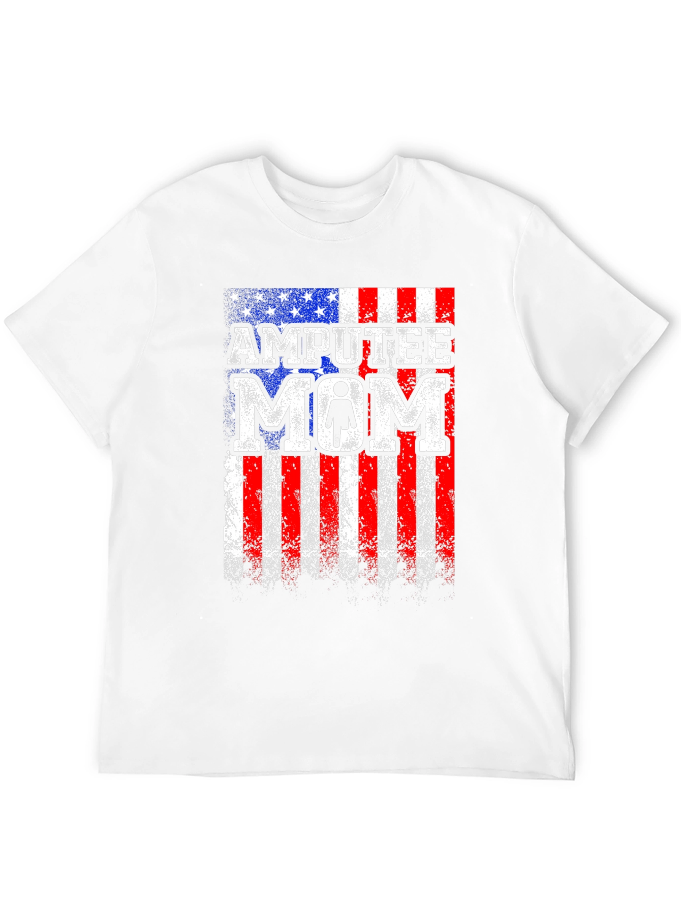 Amputee Mom Patriotic USA Flag T-Shirt