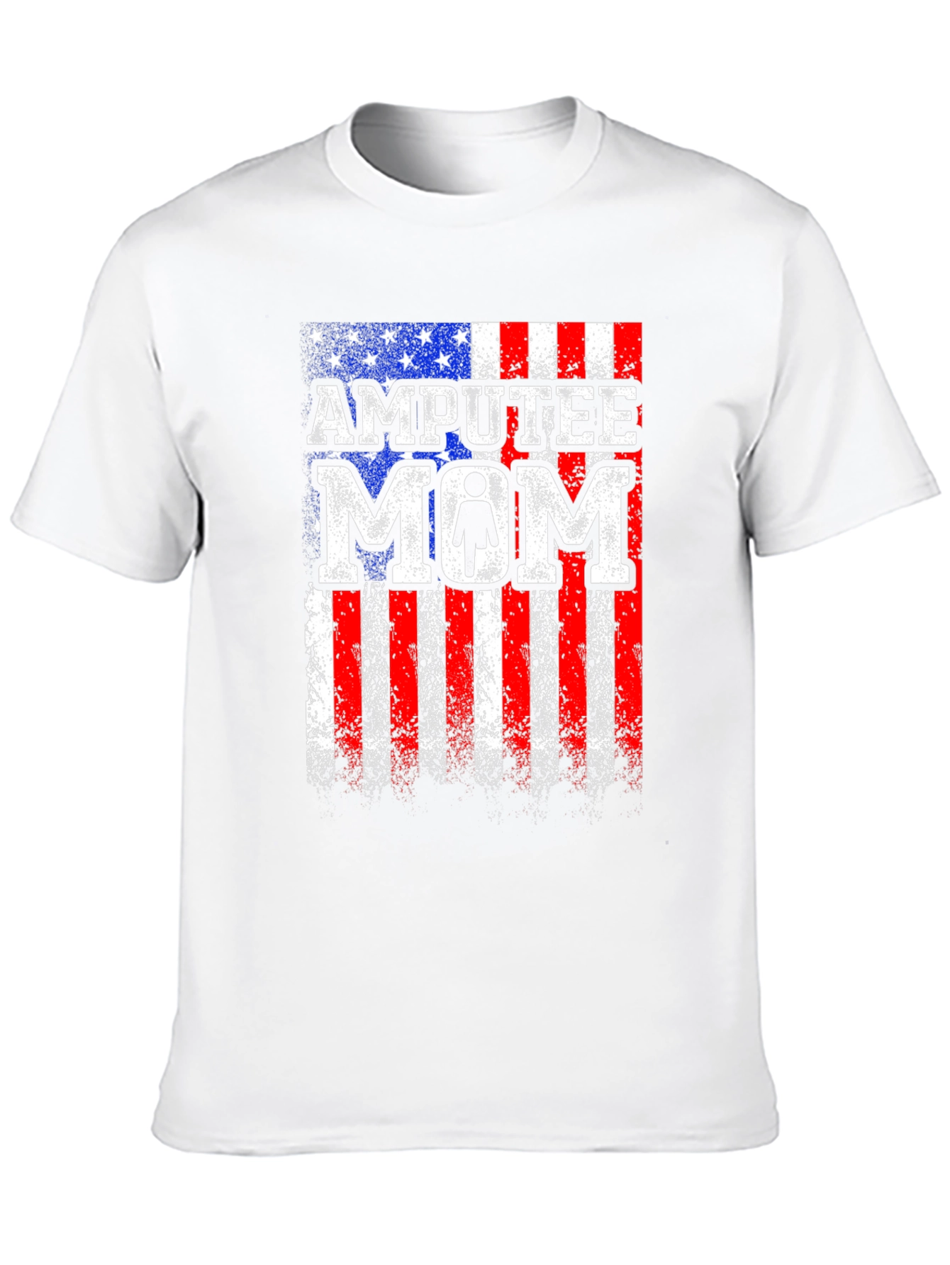 Amputee Mom Patriotic USA Flag T-Shirt