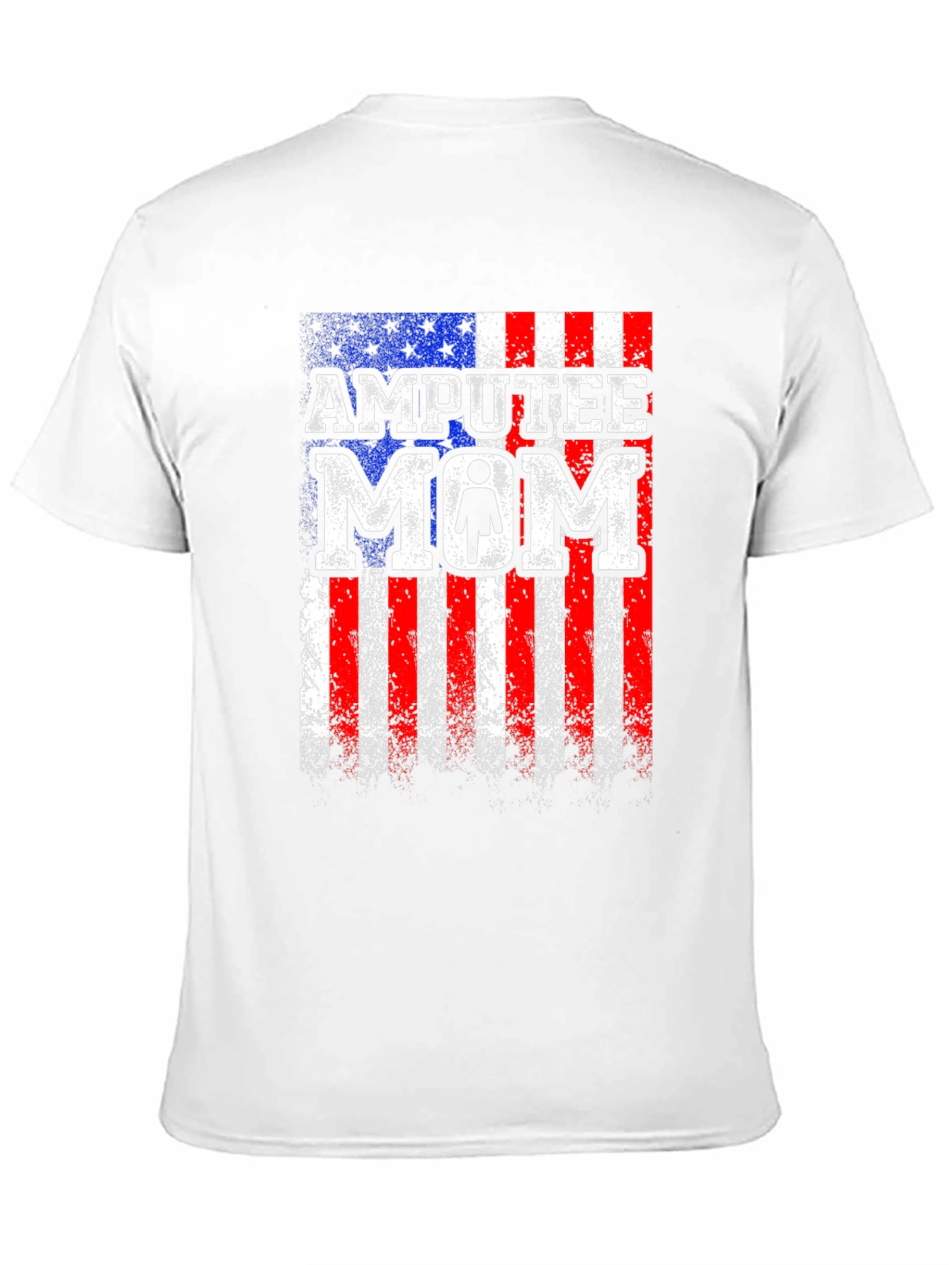 Amputee Mom Patriotic USA Flag T-Shirt