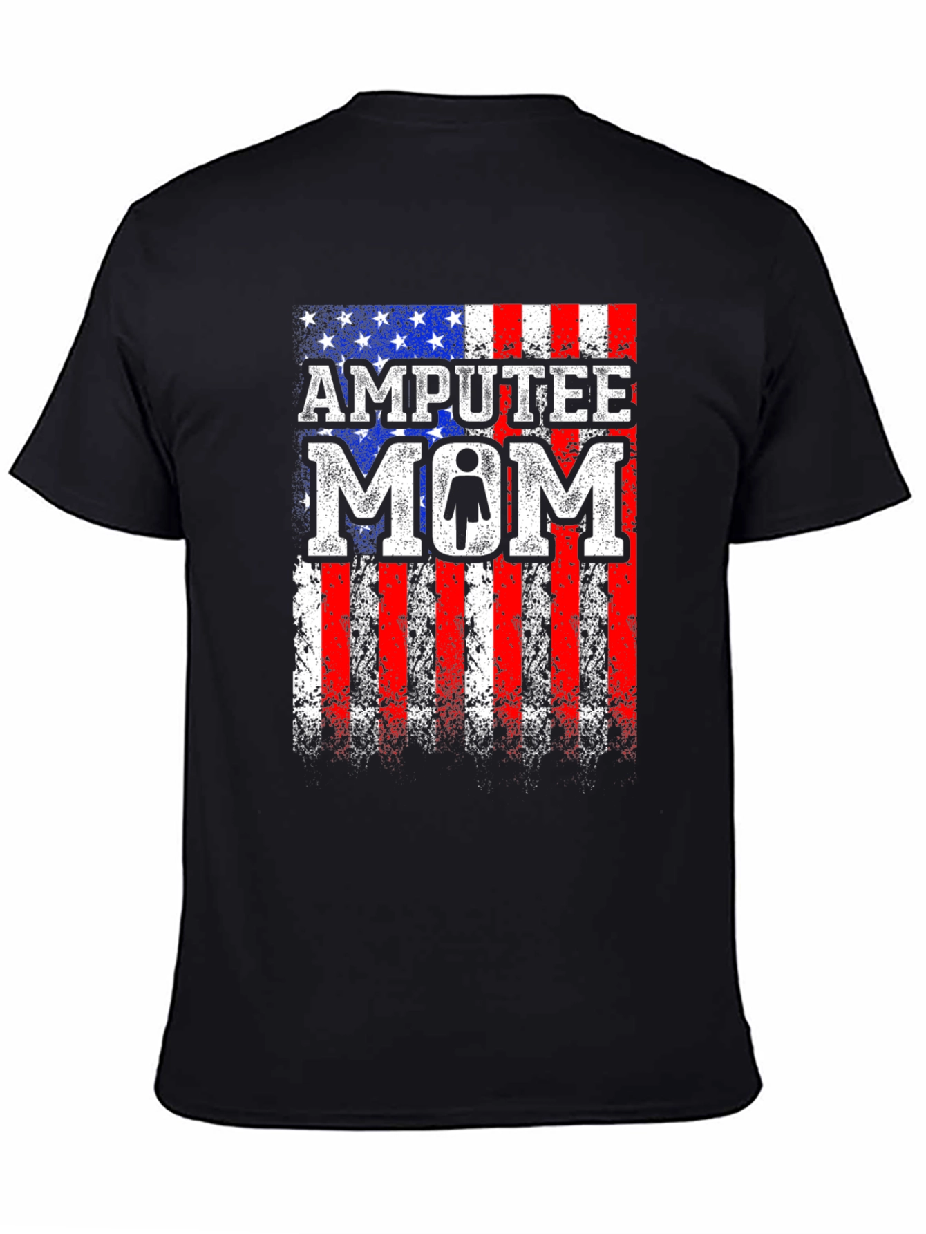 Amputee Mom Patriotic USA Flag T-Shirt