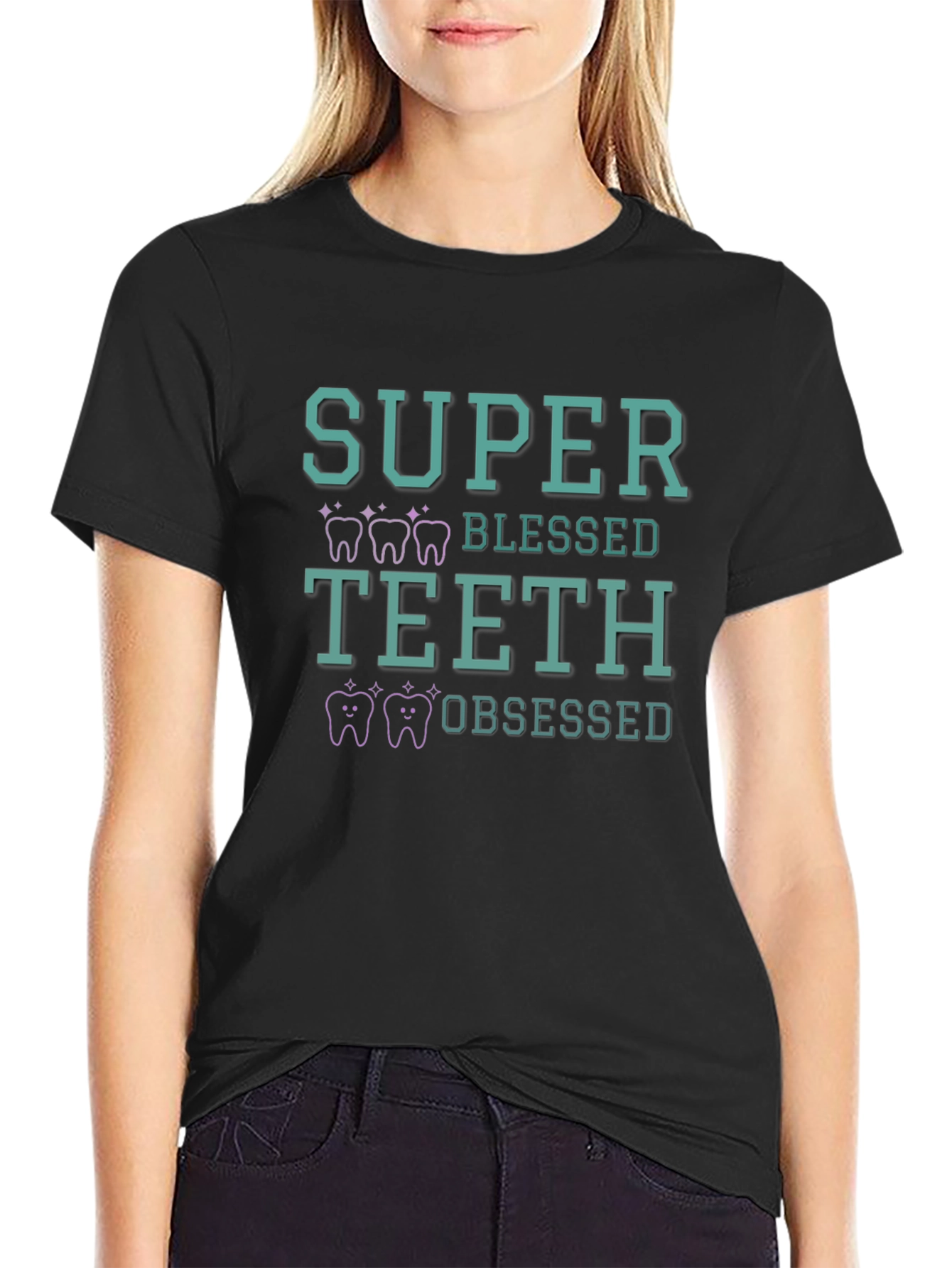 Super Blessed Teeth Obsessed Graphic Tee