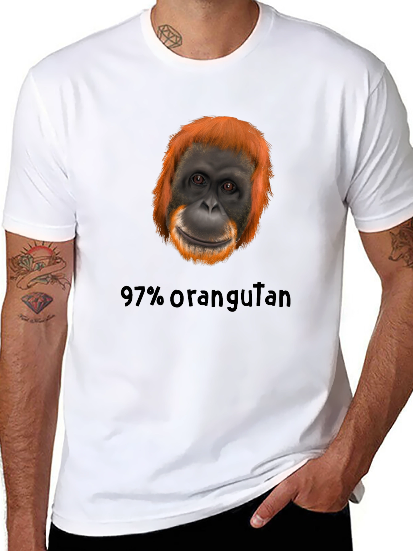Orangutan T-Shirt - 97% Human? Funny Graphic Tee