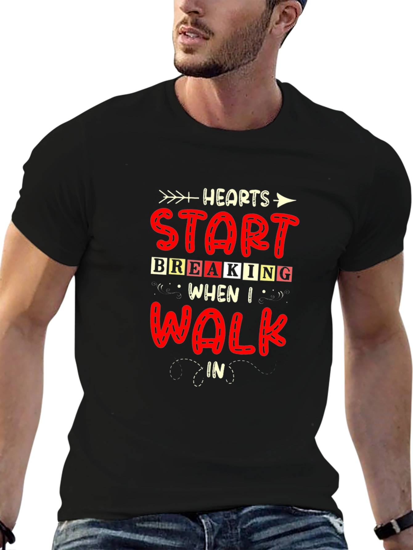 Heartbreaker Graphic Tee - Mens Black T-Shirt