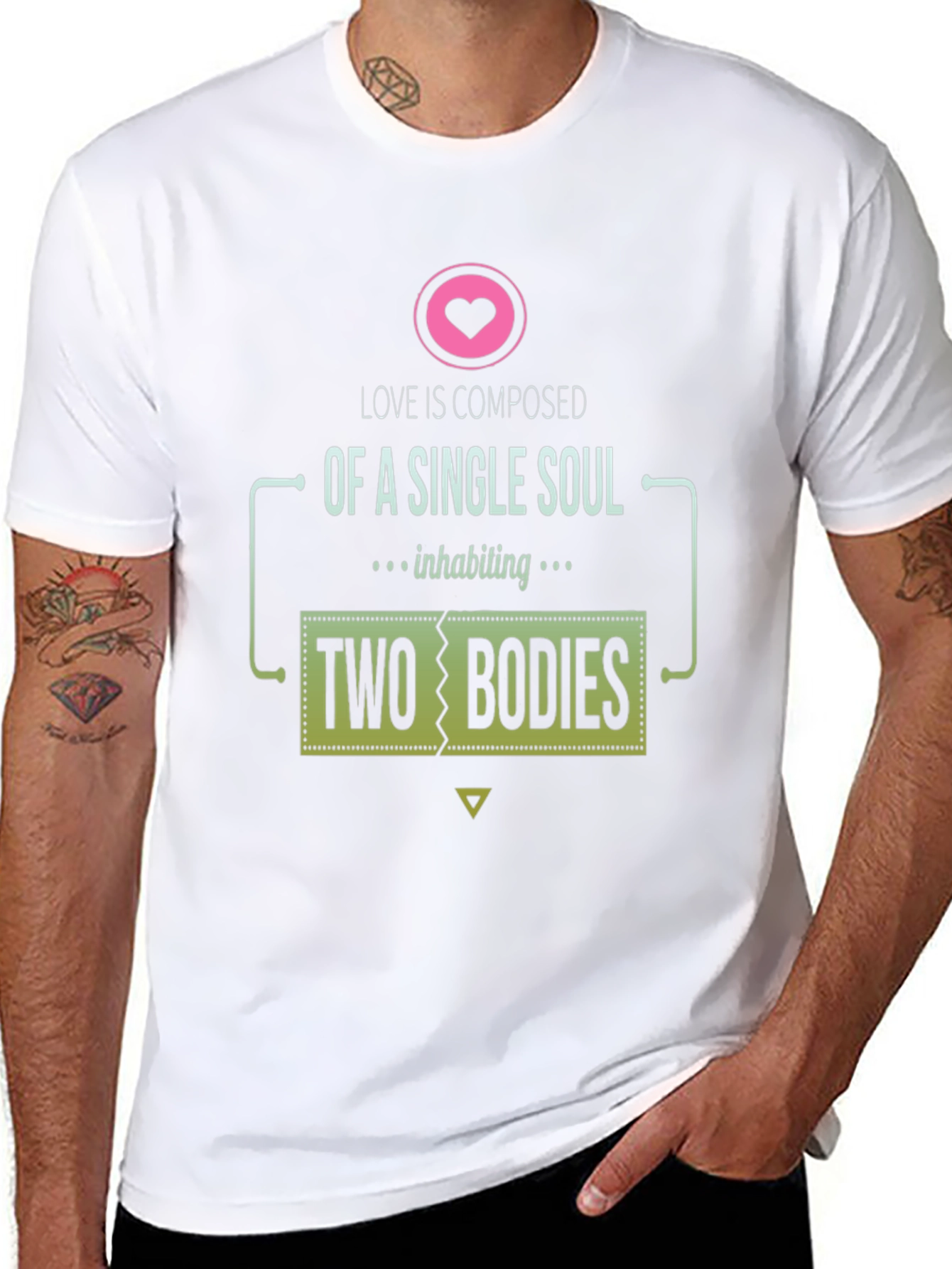 Single Soul Two Bodies Graphic T-Shirt - Love Tee