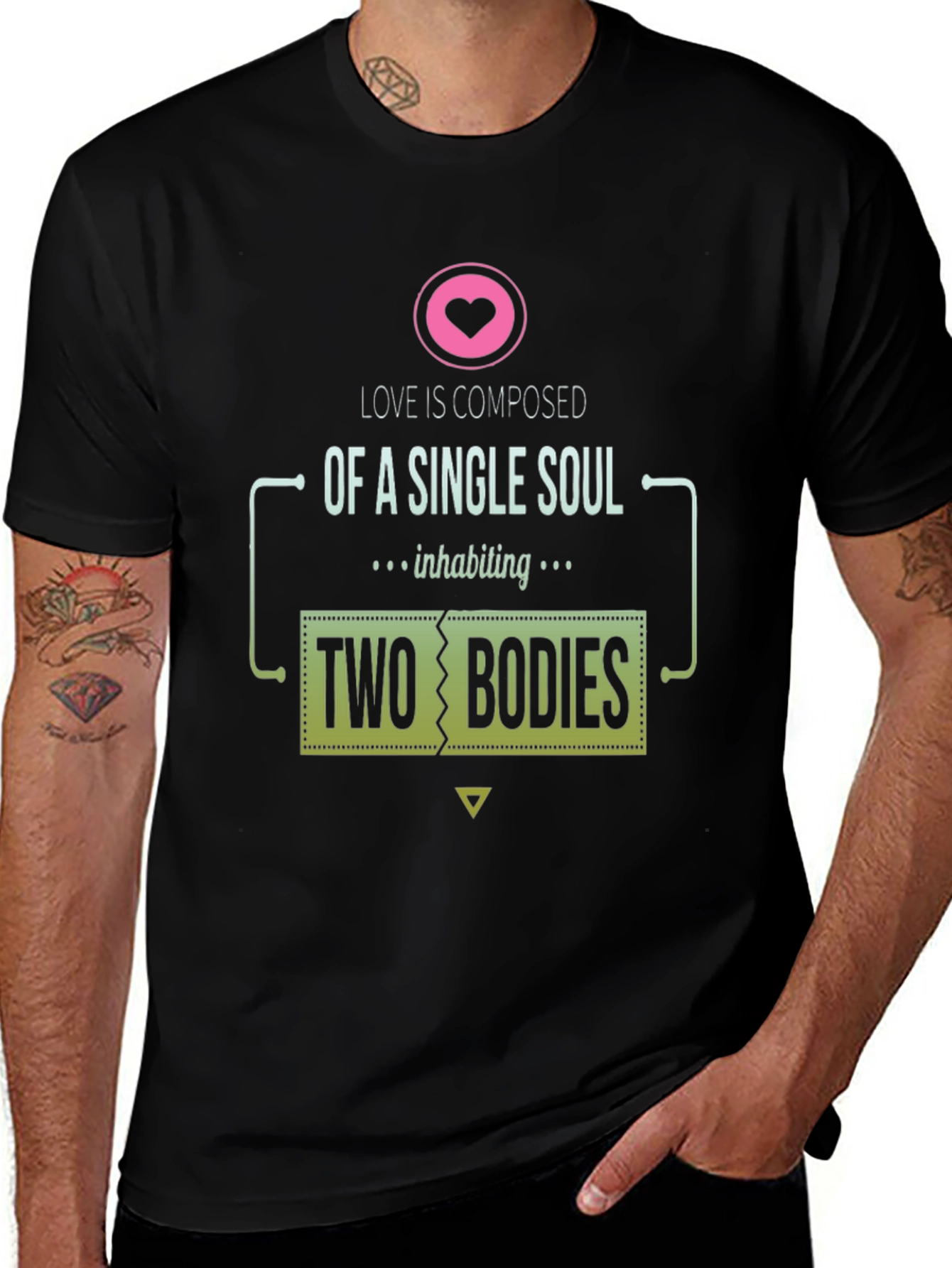 Single Soul Two Bodies Graphic T-Shirt - Love Tee