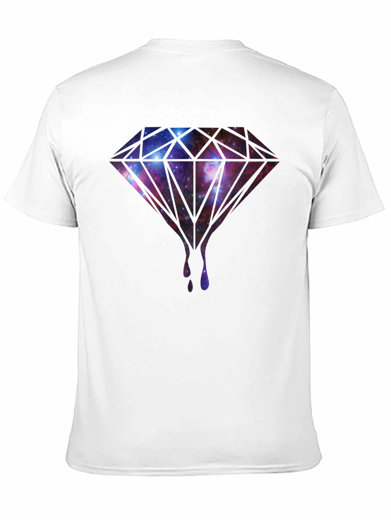 Galaxy Diamond Drip Graphic Tee - Black