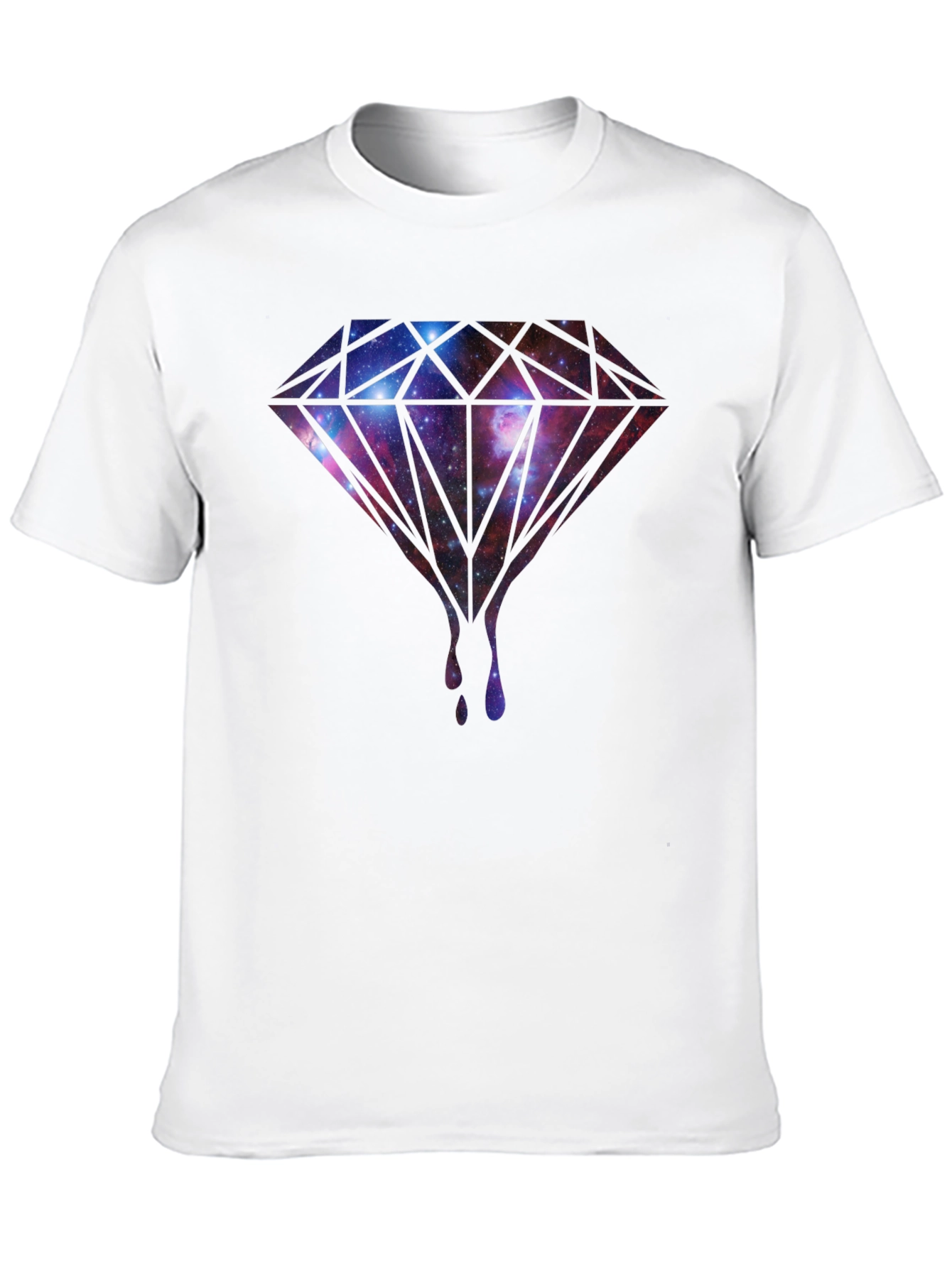 Galaxy Diamond Drip Graphic Tee - Black