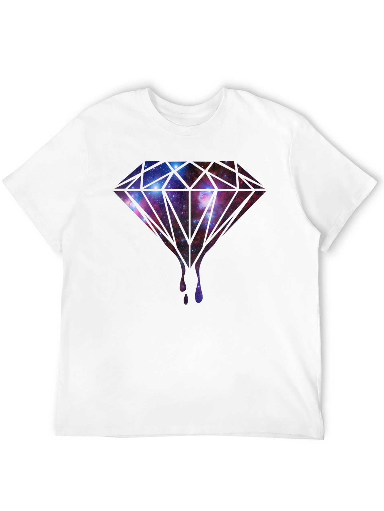 Galaxy Diamond Drip Graphic Tee - Black