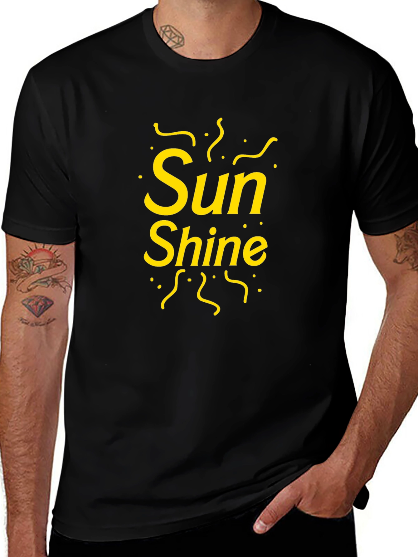 Sunshine Graphic Tee - Mens Black T-Shirt