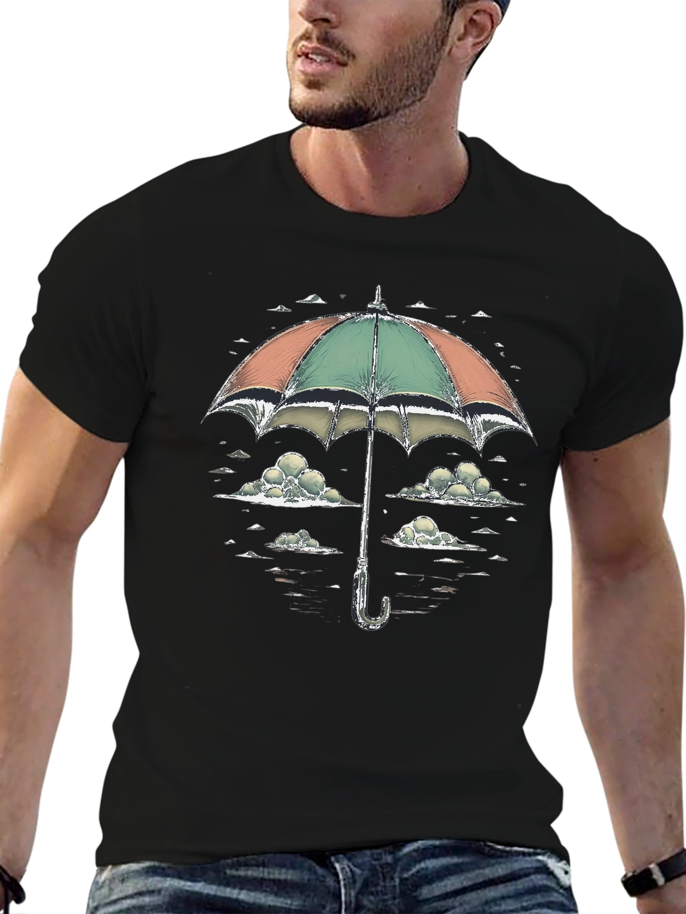 Umbrella & Cloud Graphic Tee