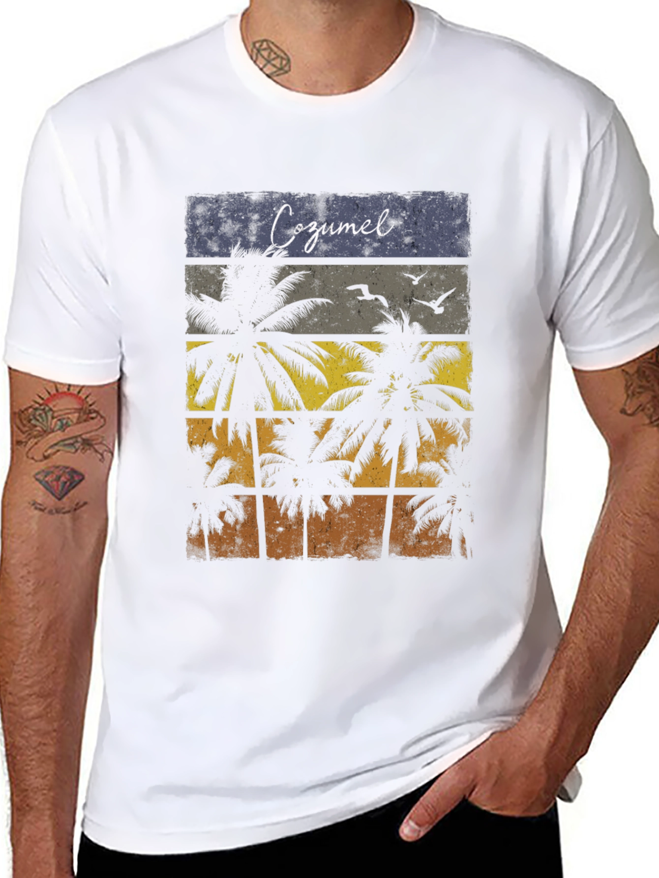Cozumel Palm Tree Graphic T-Shirt