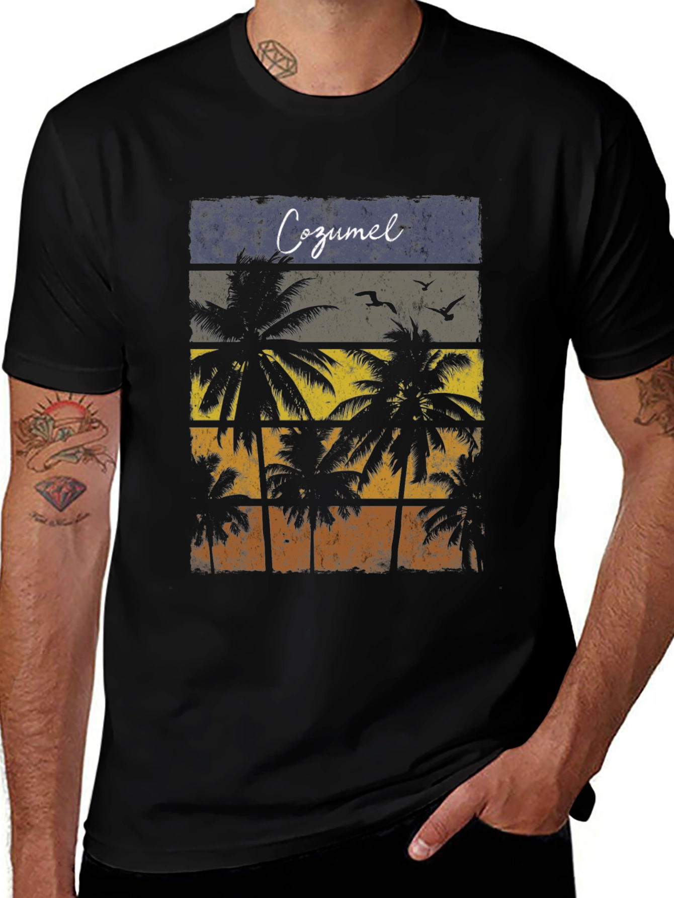 Cozumel Palm Tree Graphic T-Shirt