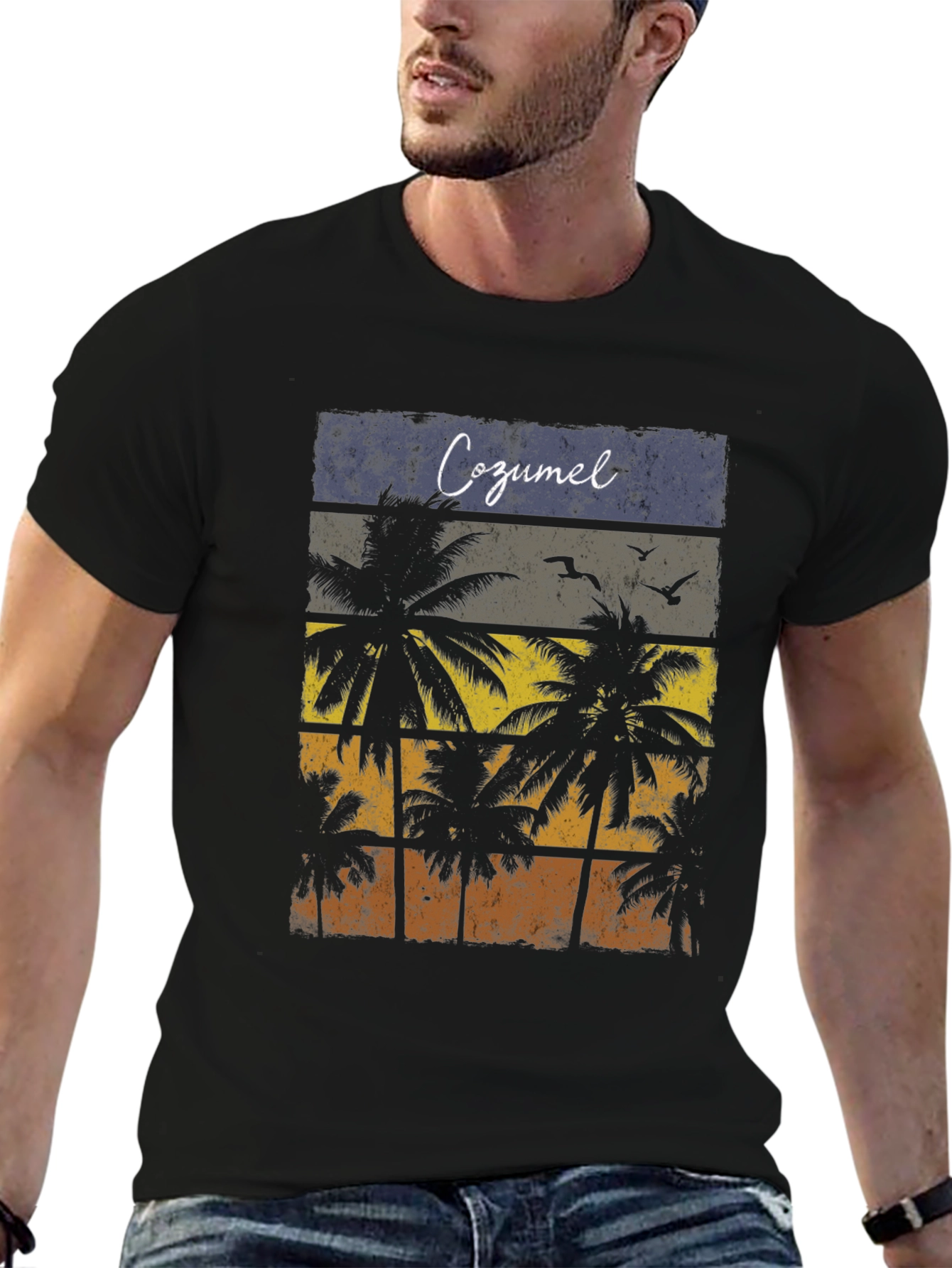 Cozumel Palm Tree Graphic T-Shirt
