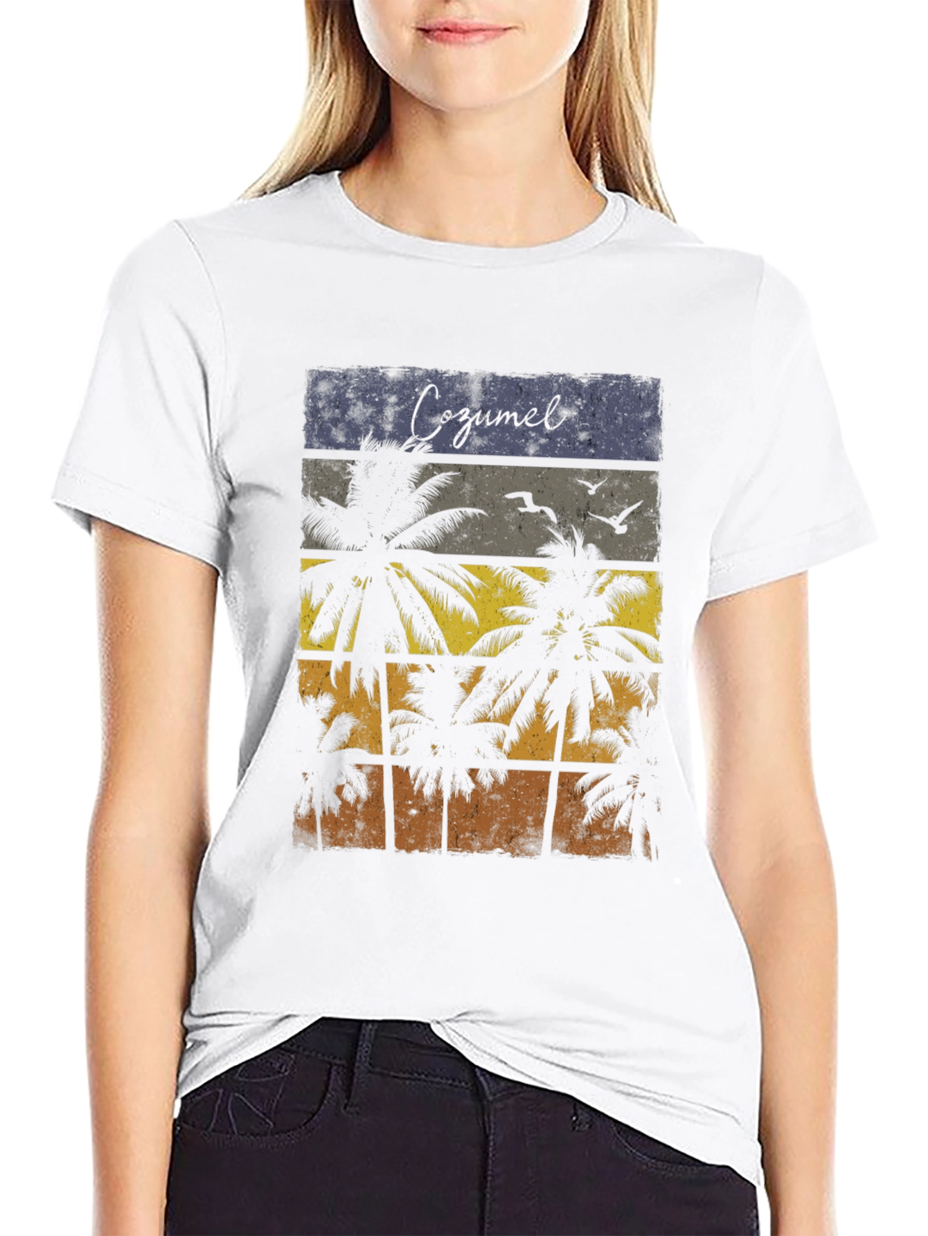 Cozumel Palm Tree Graphic T-Shirt