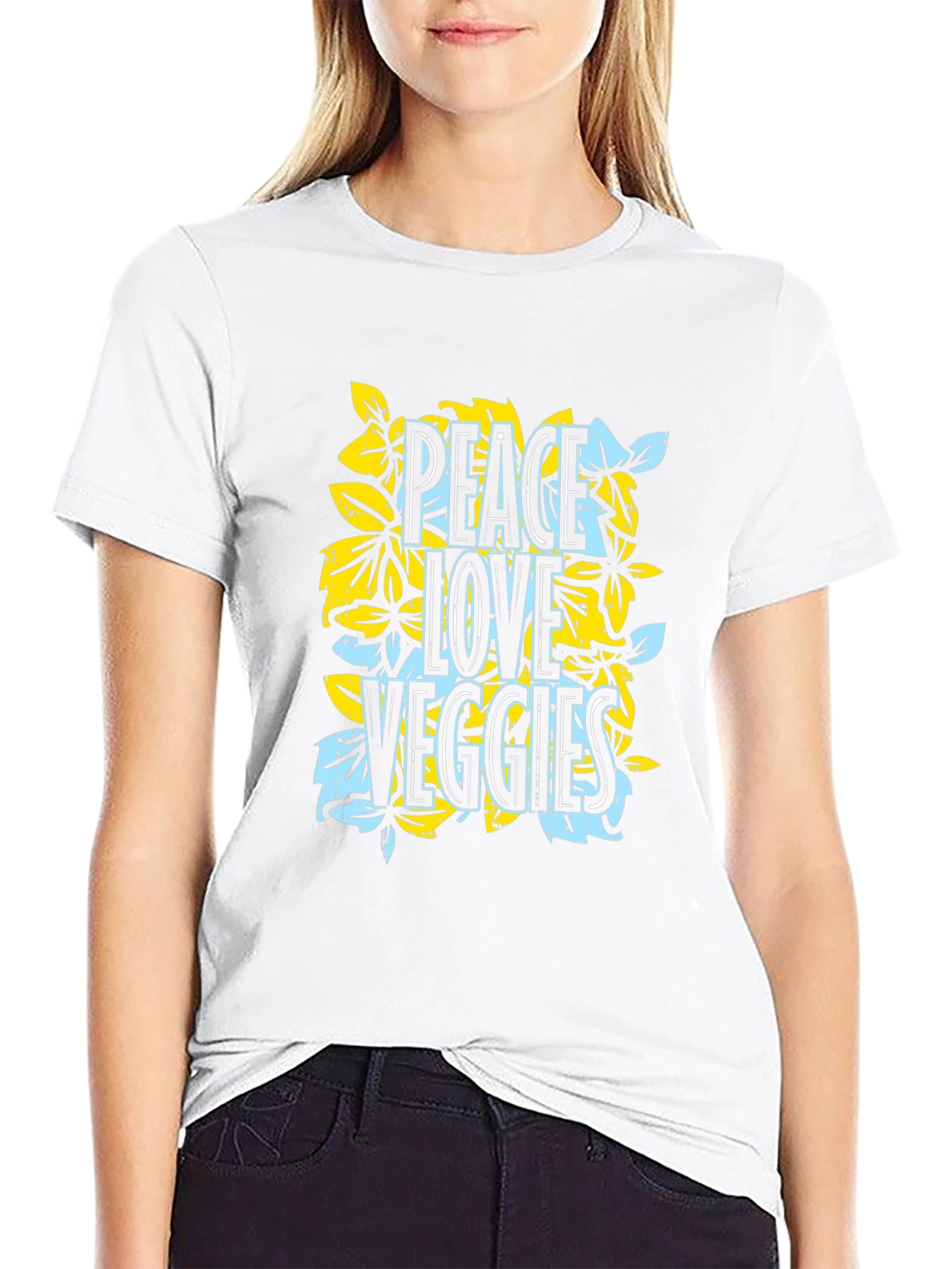 Peace Love Veggies Graphic T-Shirt