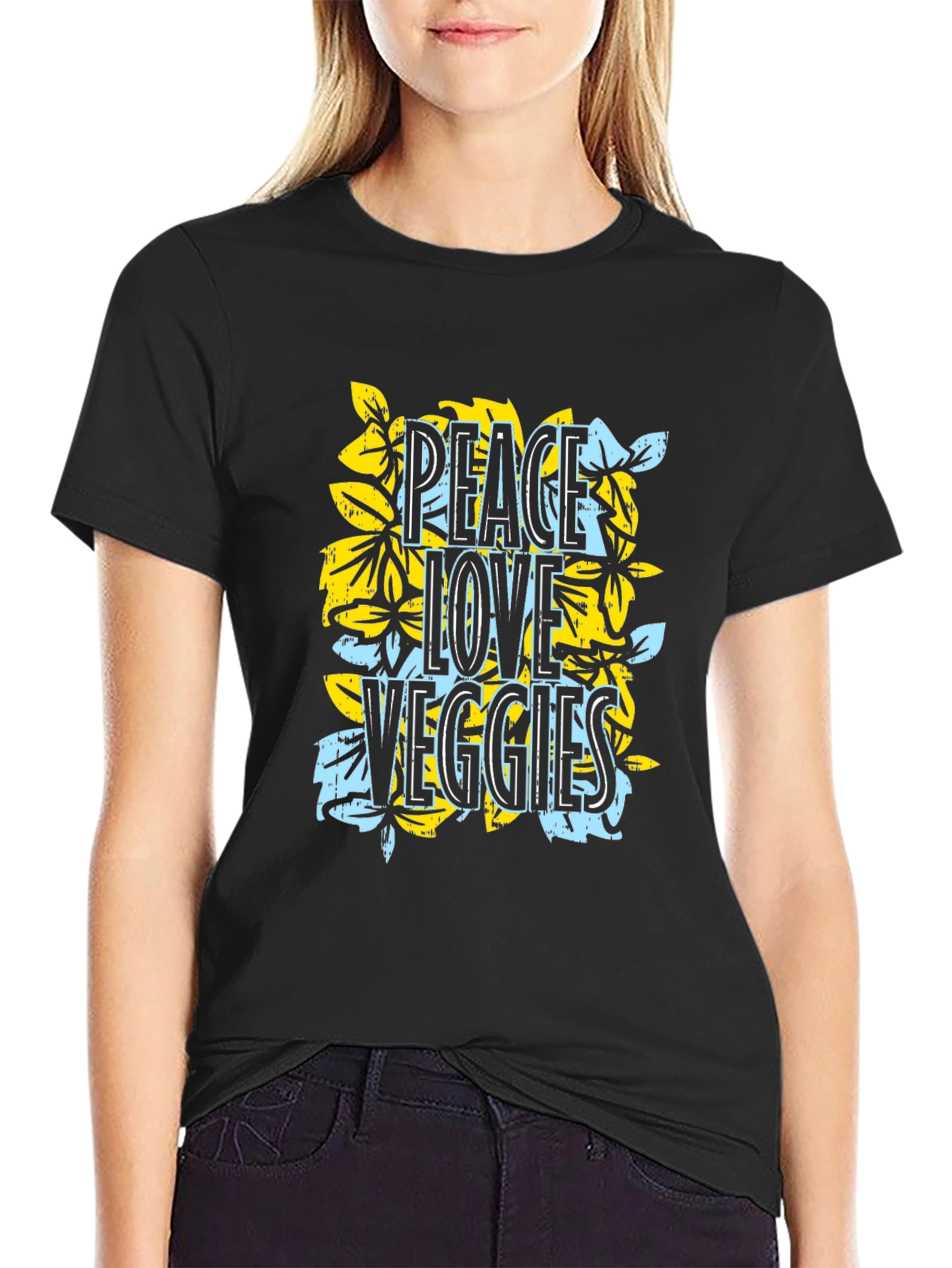 Peace Love Veggies Graphic T-Shirt