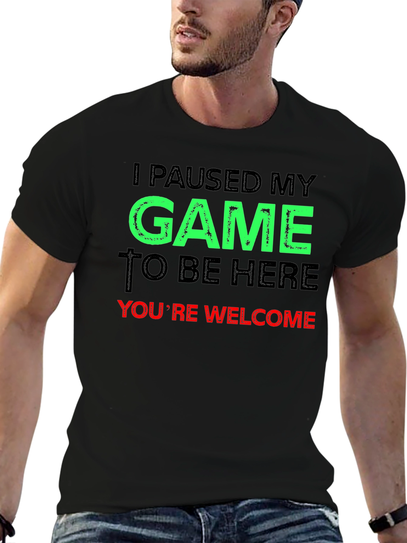 Funny Gamer T-Shirt - I Paused My Game
