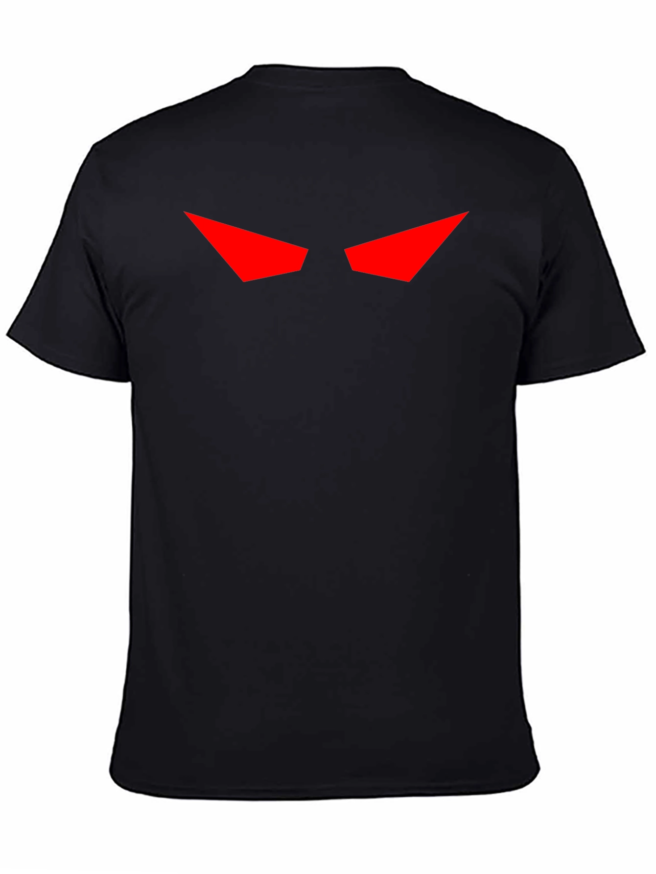 Mens Black T-Shirt with Red Eyes Graphic