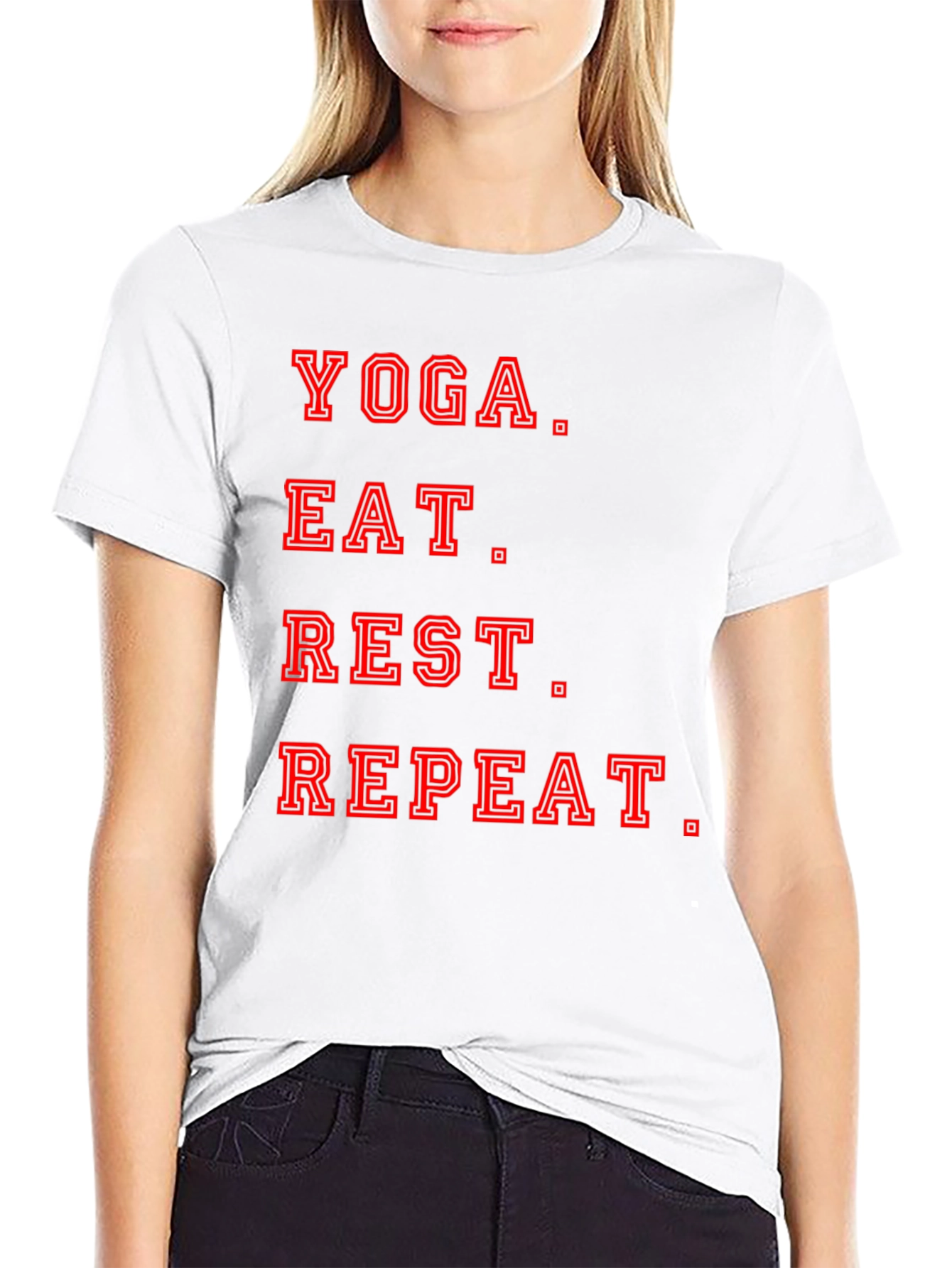 Yoga Eat Rest Repeat Graphic Tee