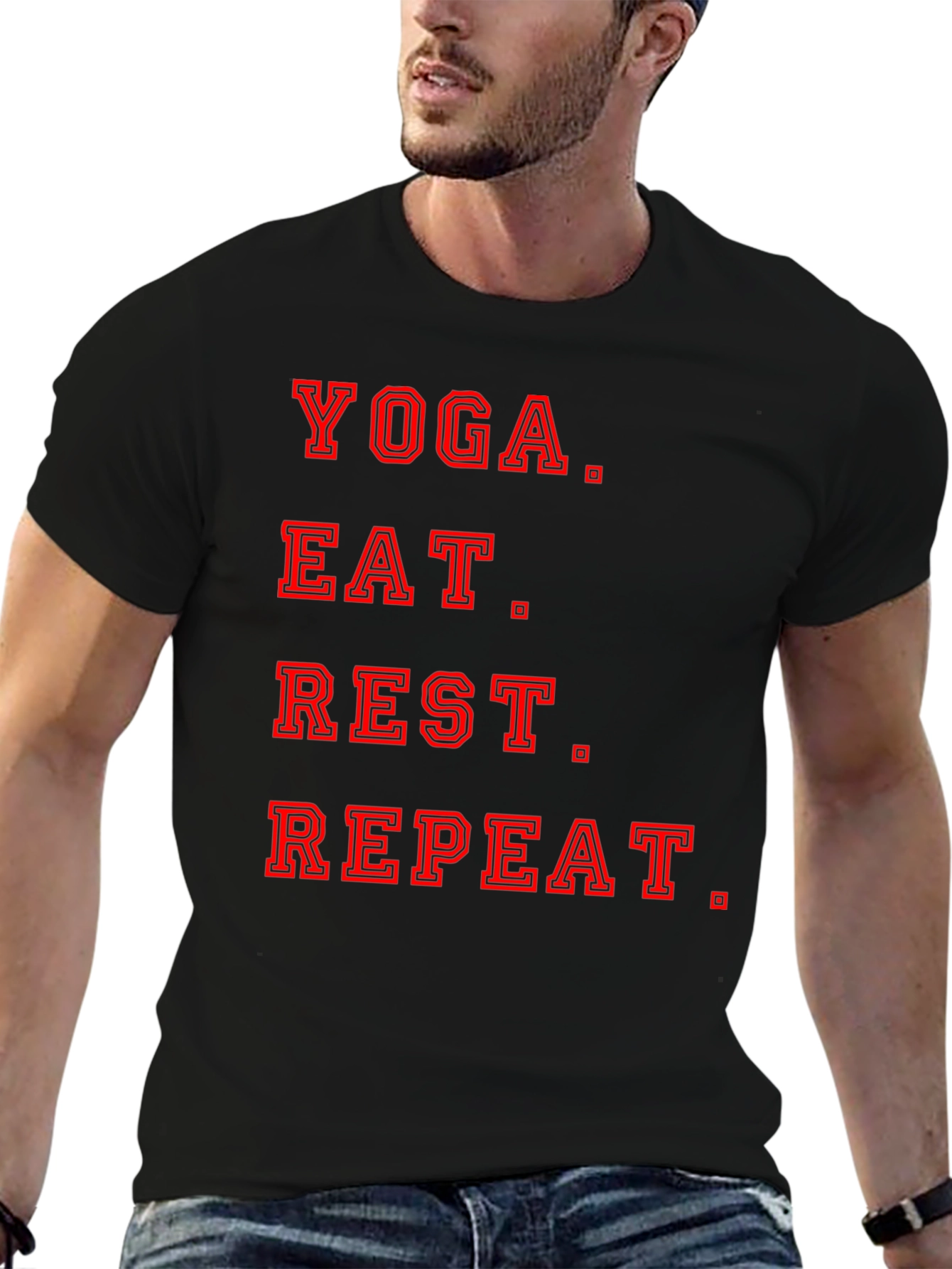 Yoga Eat Rest Repeat Graphic Tee