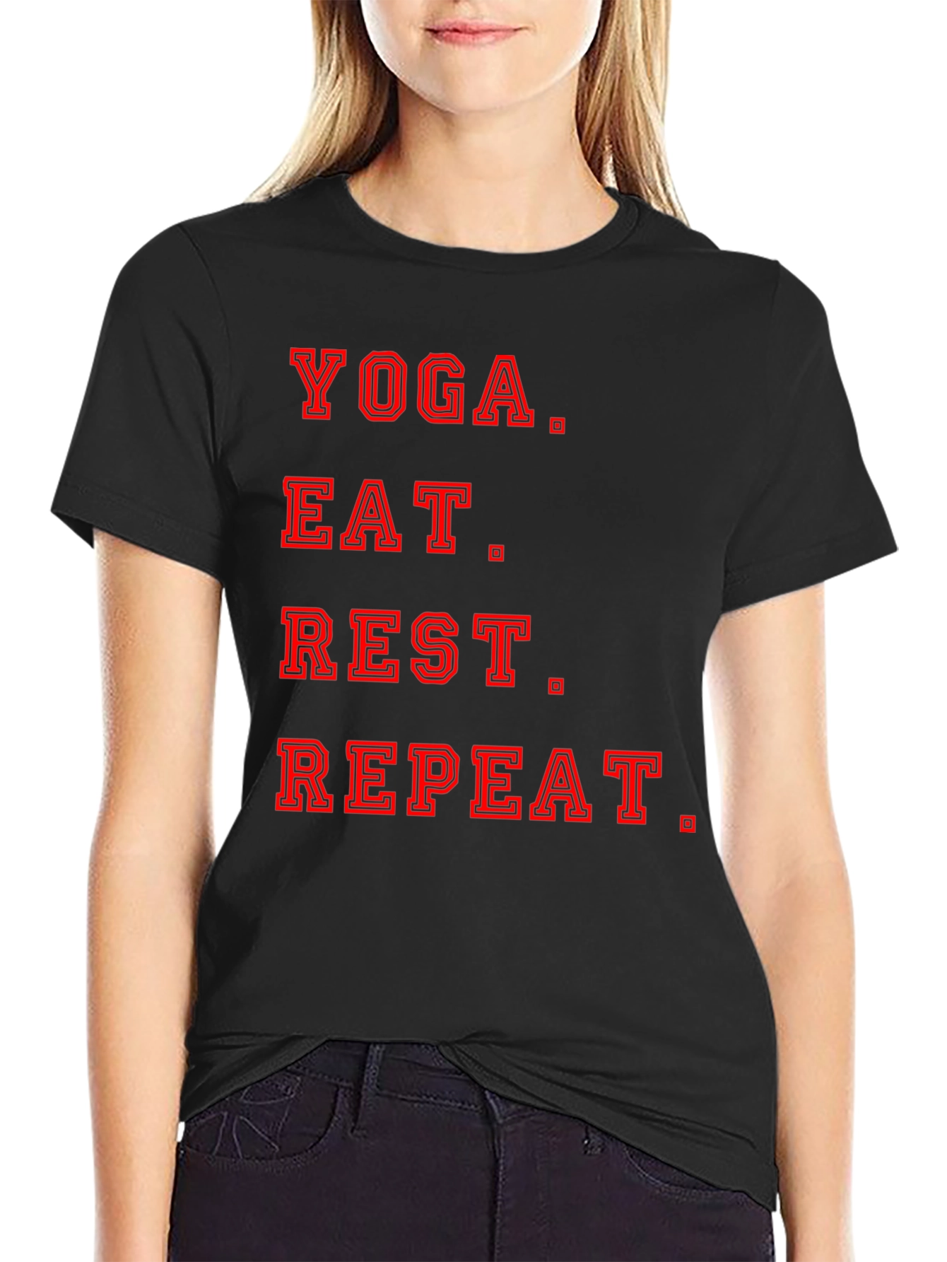 Yoga Eat Rest Repeat Graphic Tee