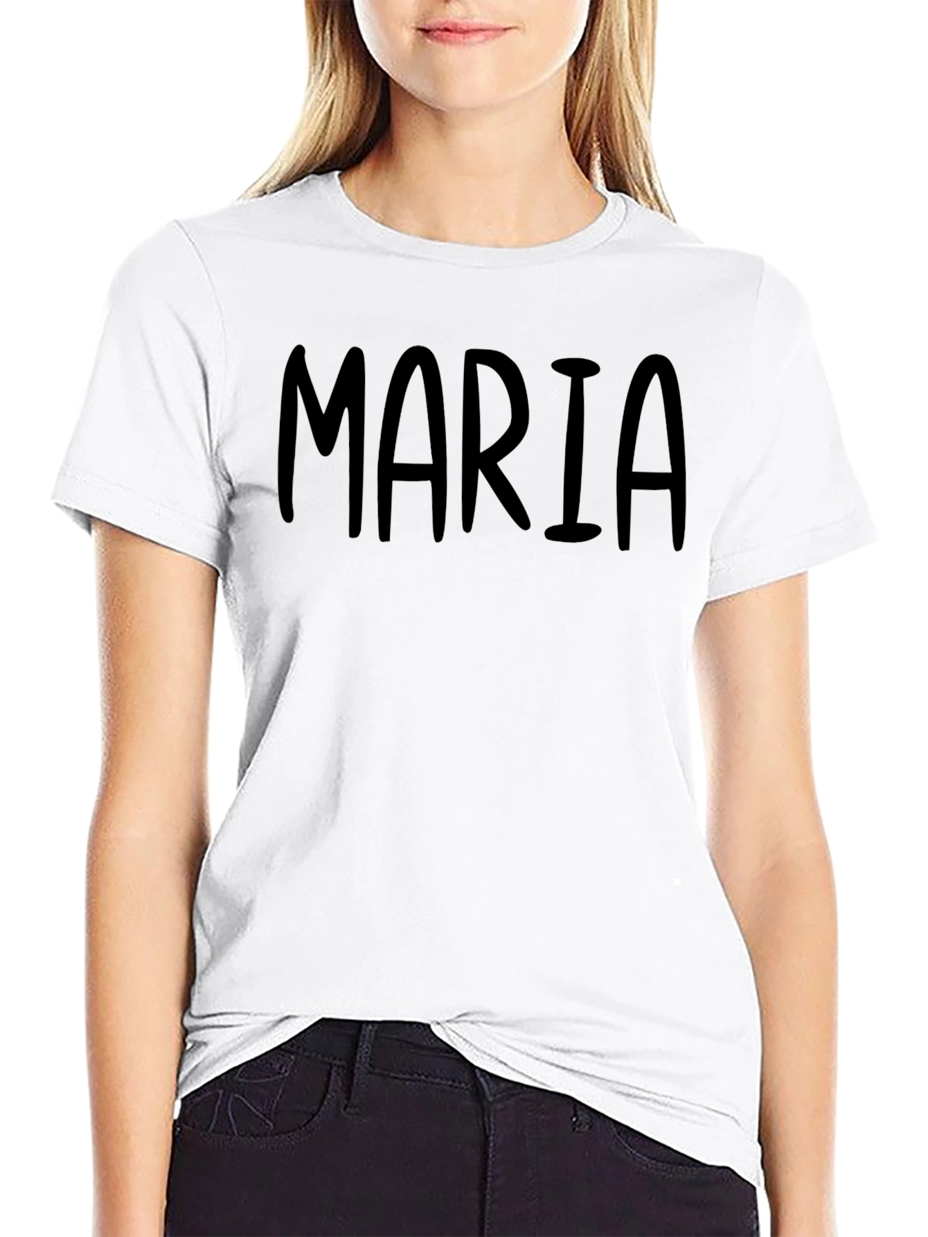 MARIA Graphic Tee - Soft Cotton Casual T-Shirt