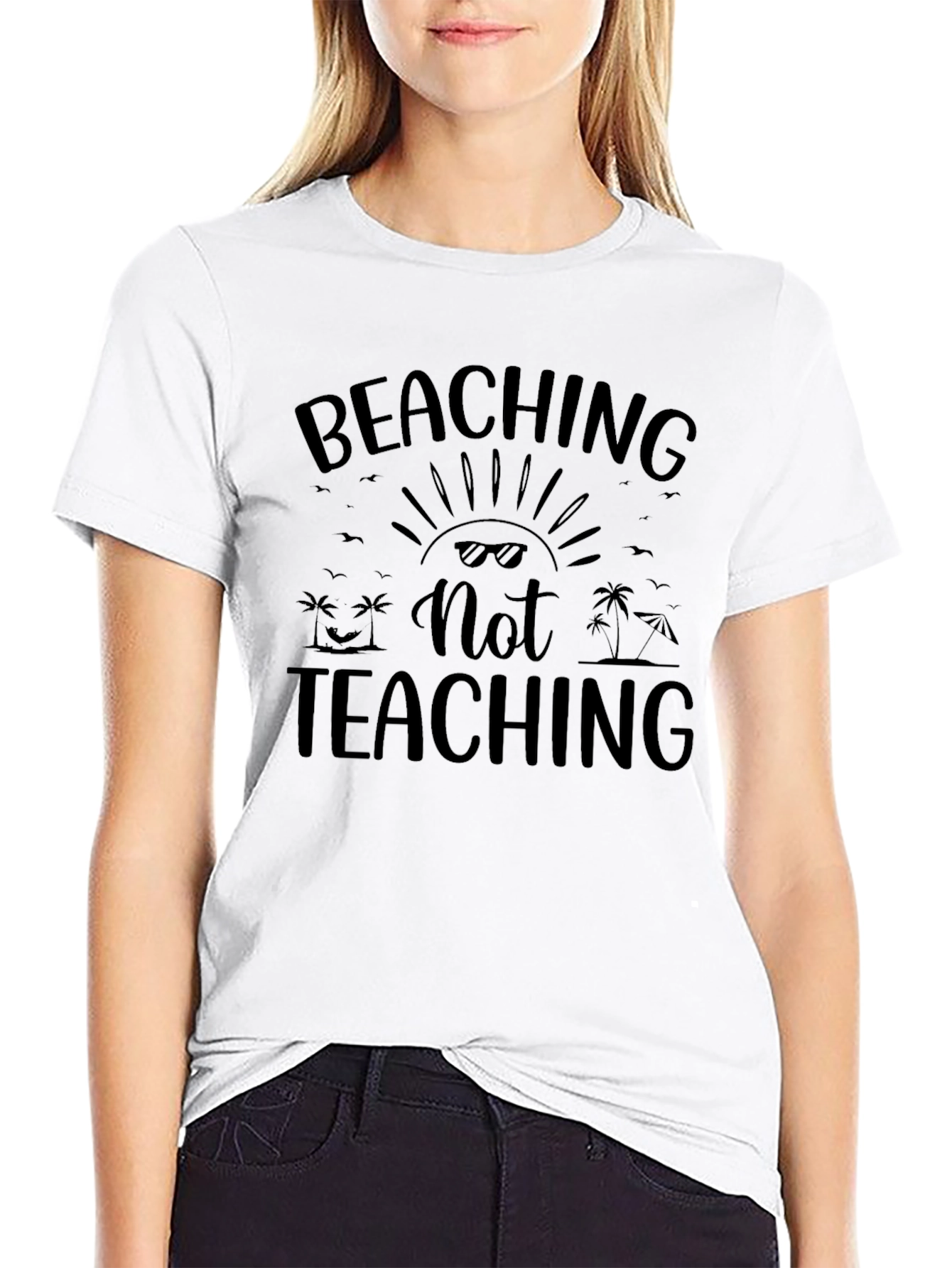Beaching Not Teaching Graphic Tee
