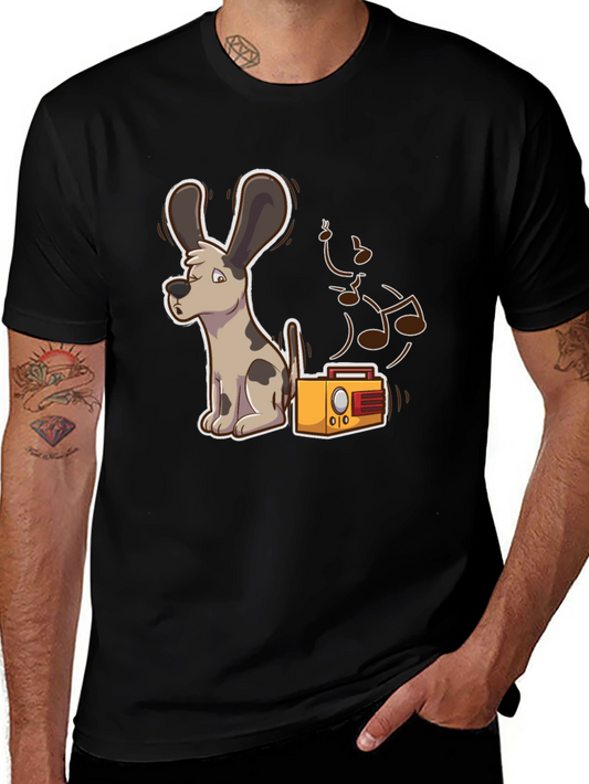 Dog Listening to Music T-Shirt