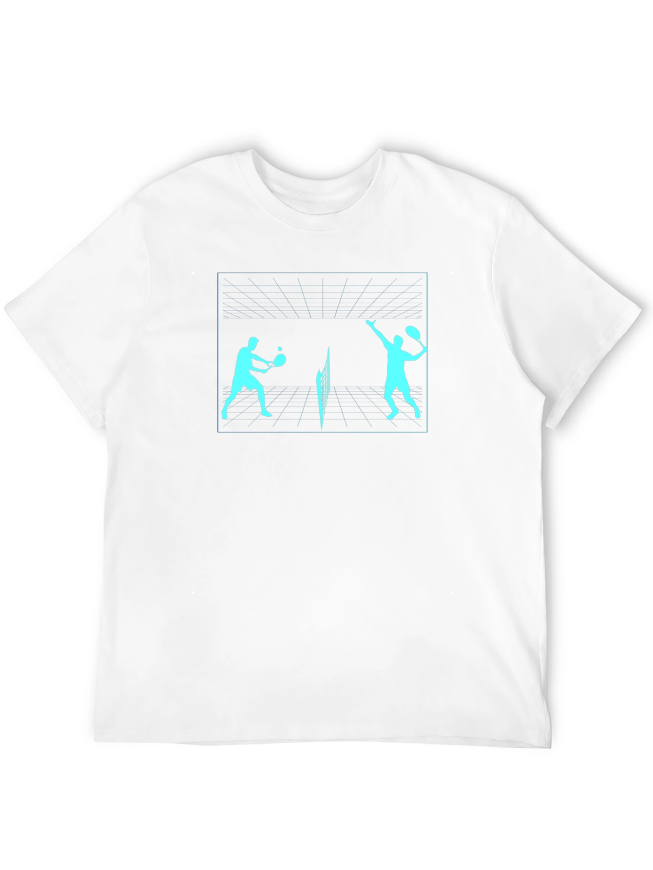 Tennis Players Graphic Tee - Black