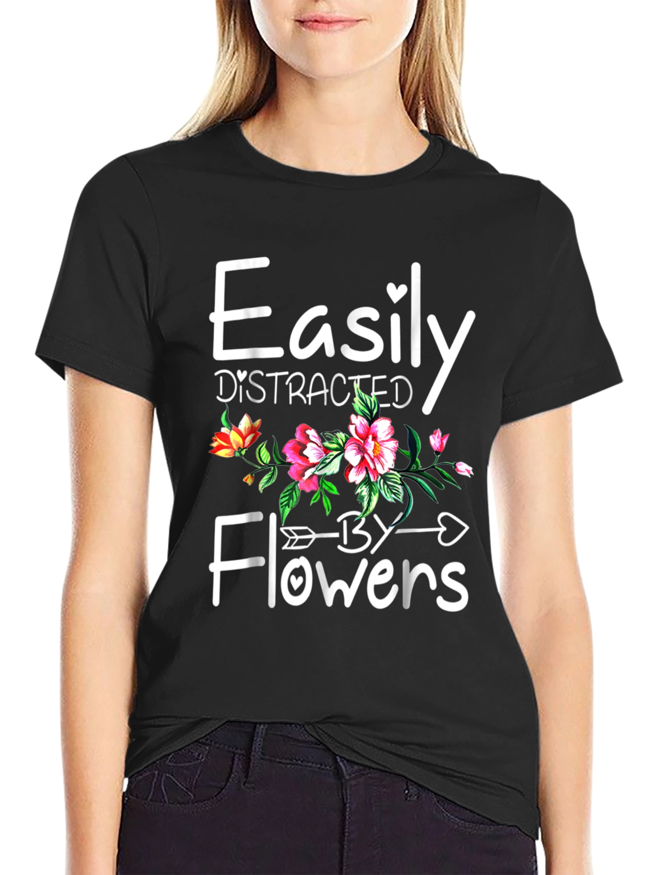 Easily Distracted by Flowers Graphic Tee