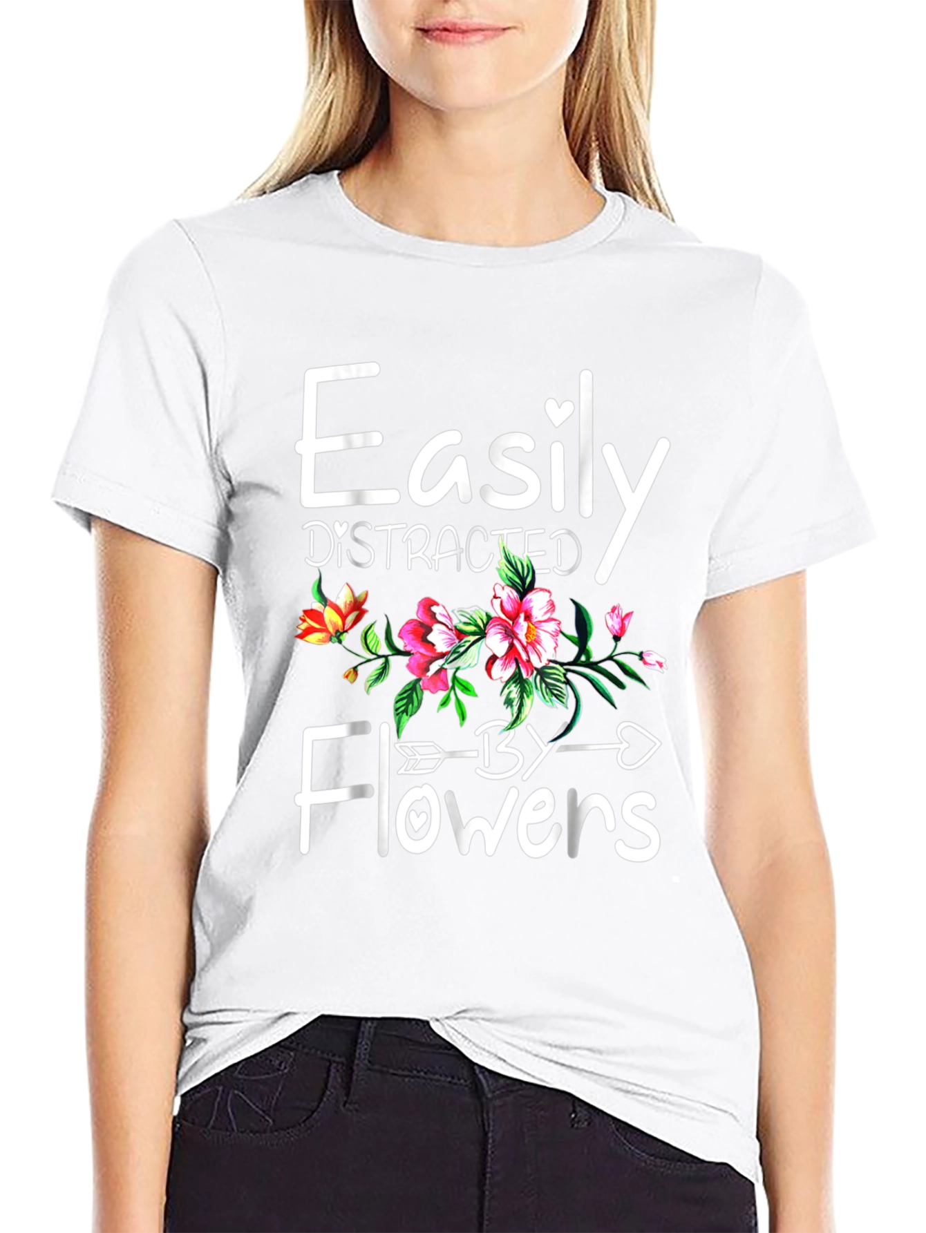 Easily Distracted by Flowers Graphic Tee